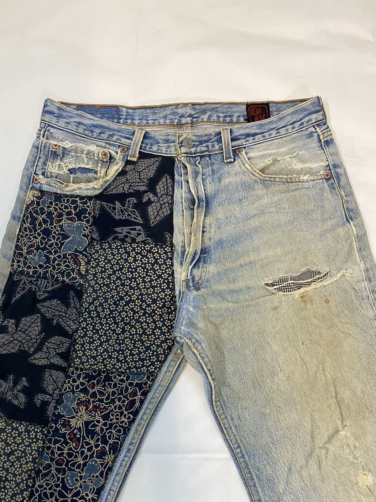 Levi's × Levi's Vintage Clothing Vintage Levis 501xx Patchwork Jeans Distressed Denim Size US 32 / EU 48 - 2 Thumbnail