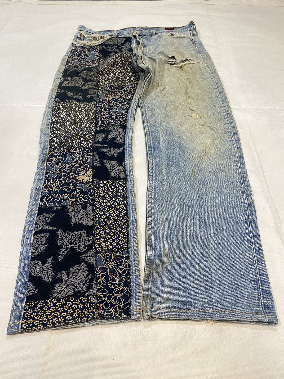 Levi's × Levi's Vintage Clothing Vintage Levis 501xx Patchwork Jeans Distressed Denim Size US 32 / EU 48 - 15 Thumbnail