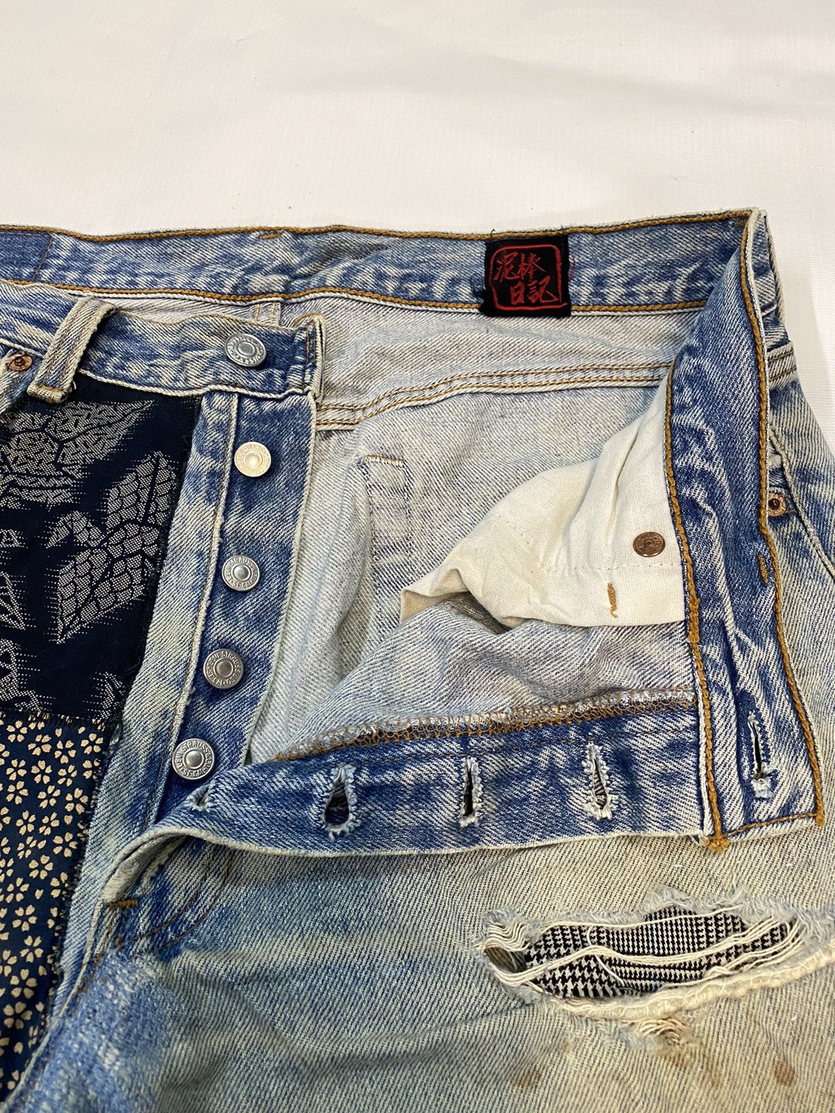 Levi's × Levi's Vintage Clothing Vintage Levis 501xx Patchwork Jeans Distressed Denim Size US 32 / EU 48 - 10 Thumbnail