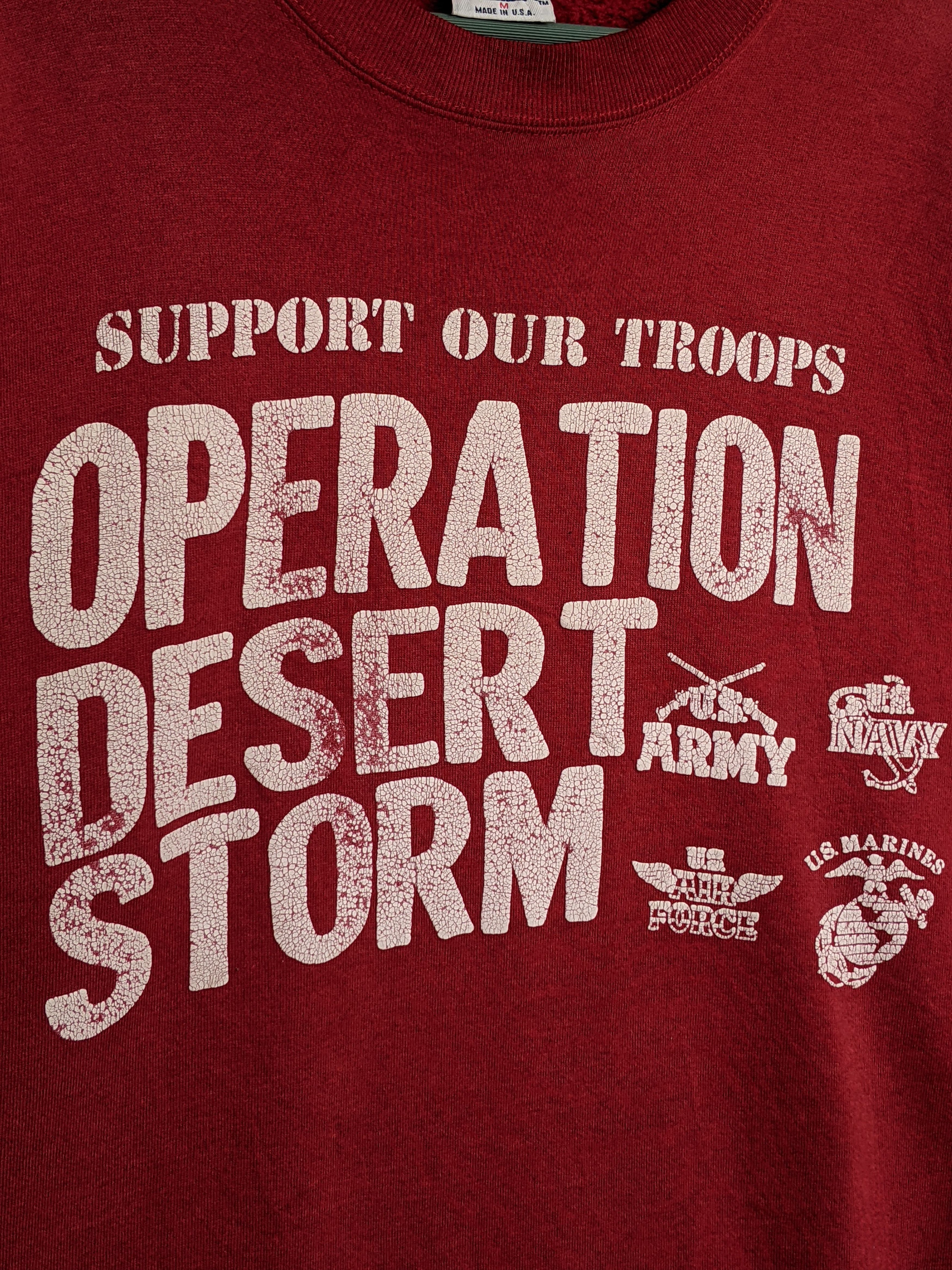 Nutmeg RARE💥80S Operation Desert Storm Campaign Sweatshirt Size US M / EU 48-50 / 2 - 3 Thumbnail