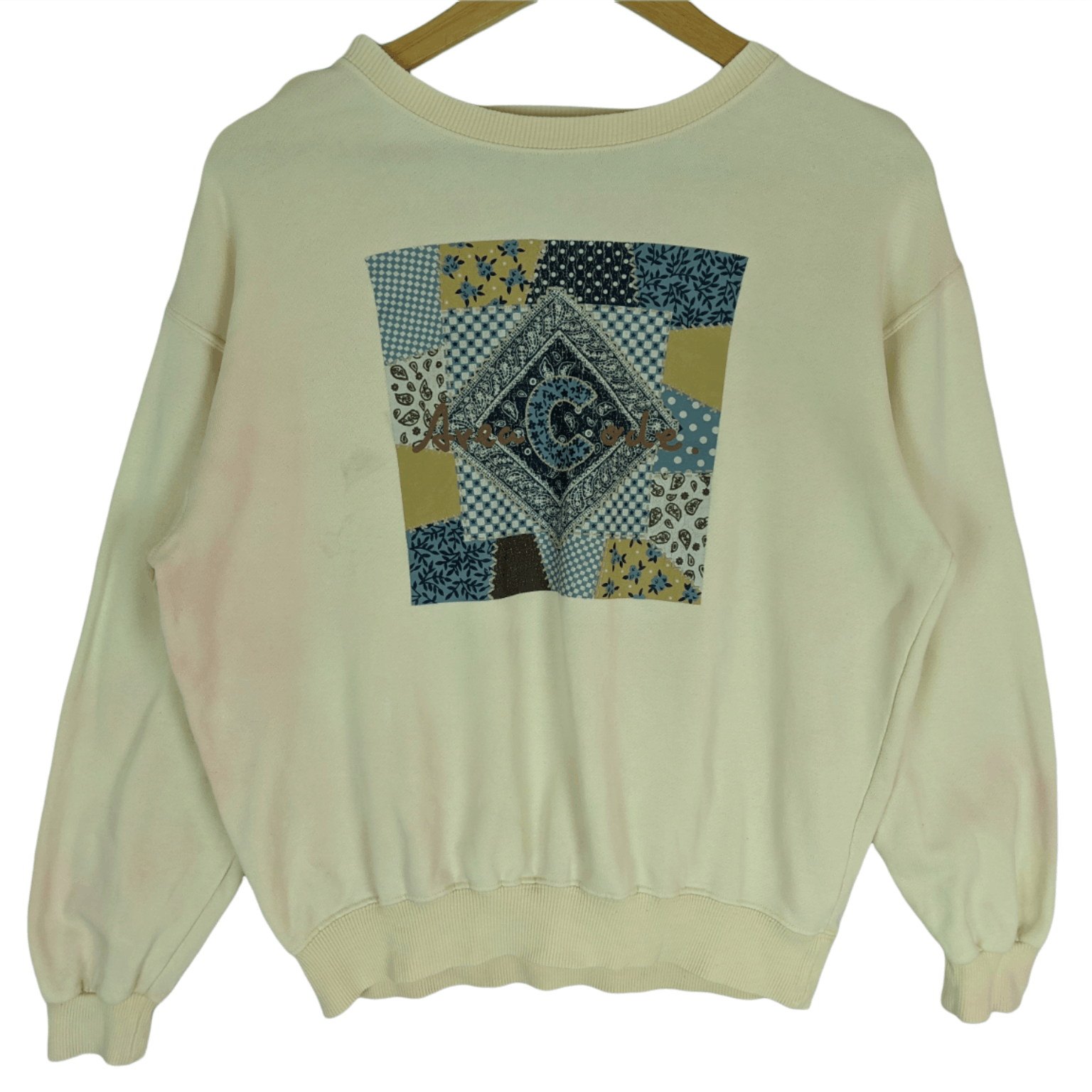 Japanese Brand × Vintage Japan Vintage AREA CODE Monogram Jumper Sweatshirt Size M / US 6-8 / IT 42-44 - 2 Thumbnail