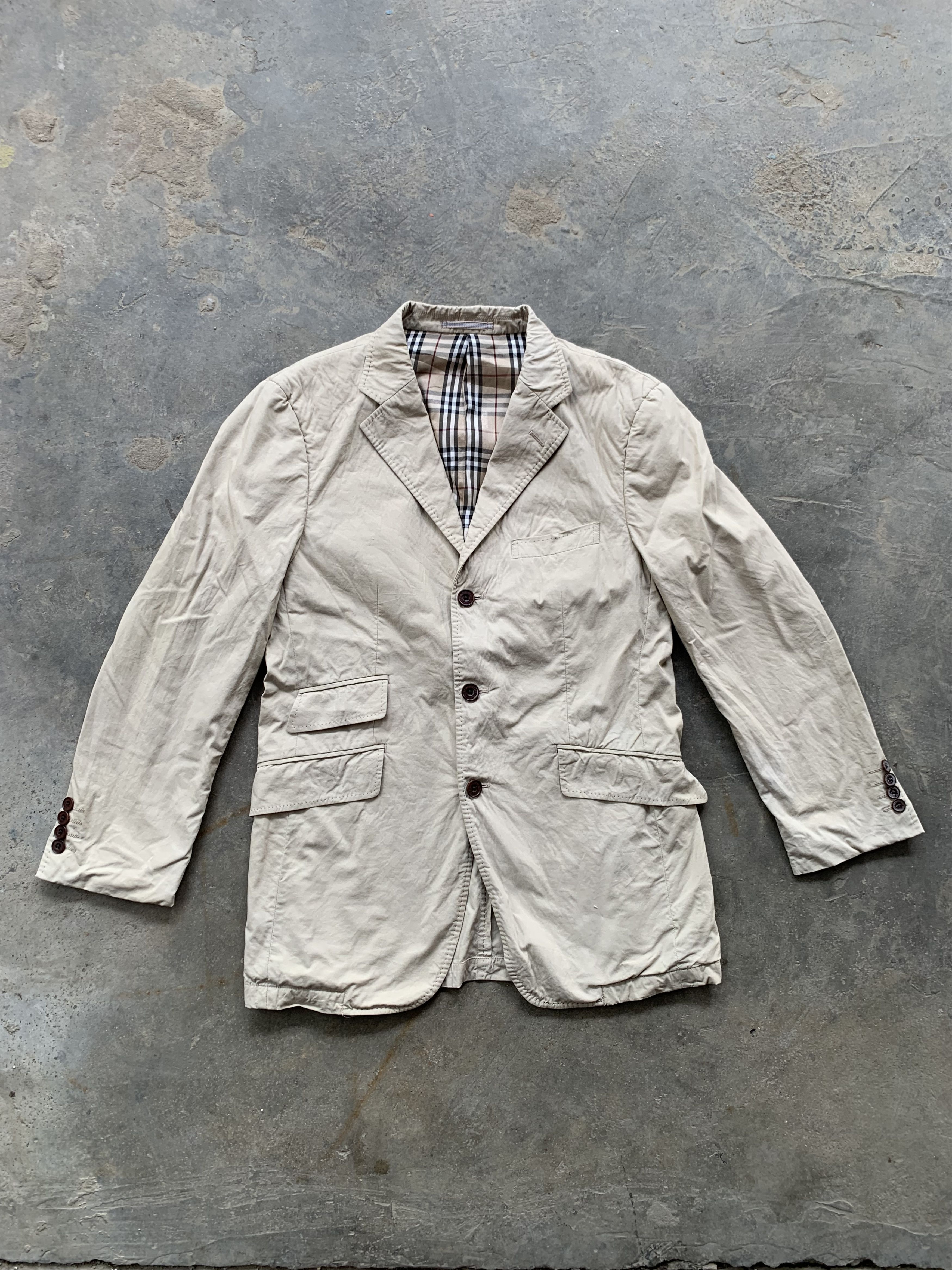 Burberry × Designer Vintage Burberry Black Label Blazer Size 46S - 1 Thumbnail