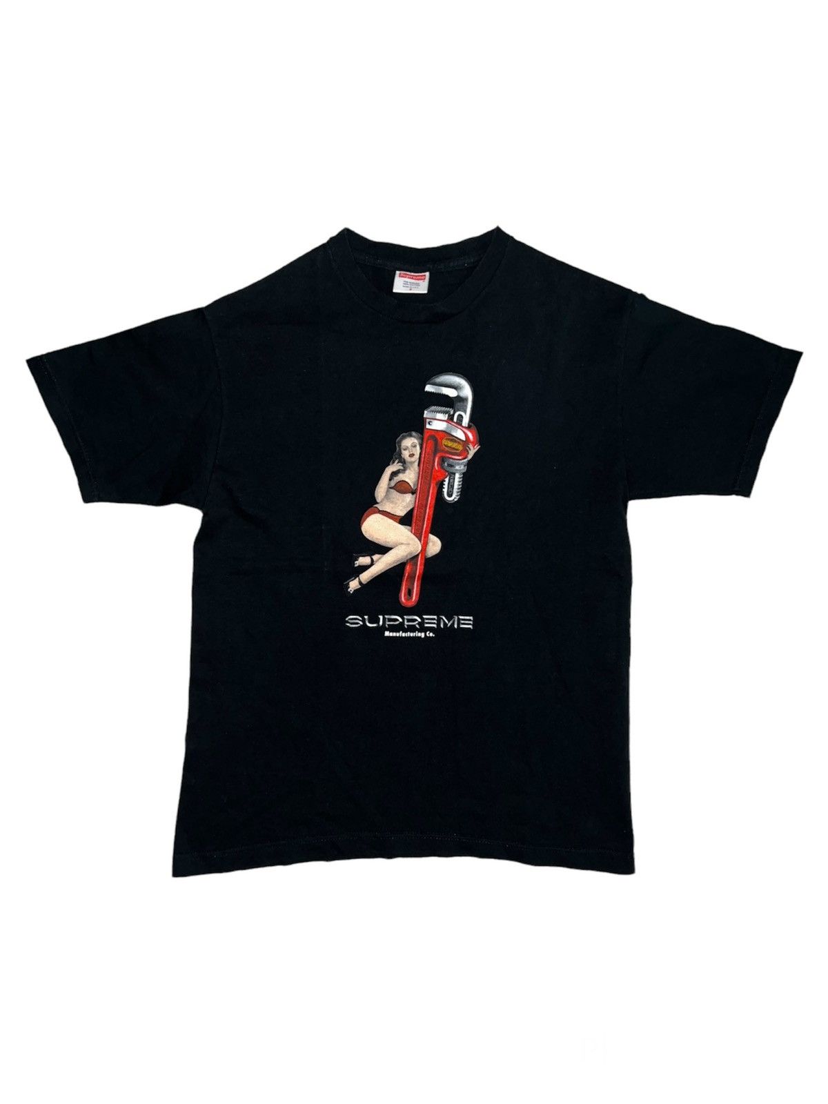 Image of 2009 Supreme Wrench Girl Tee Size Small in Black, Men's