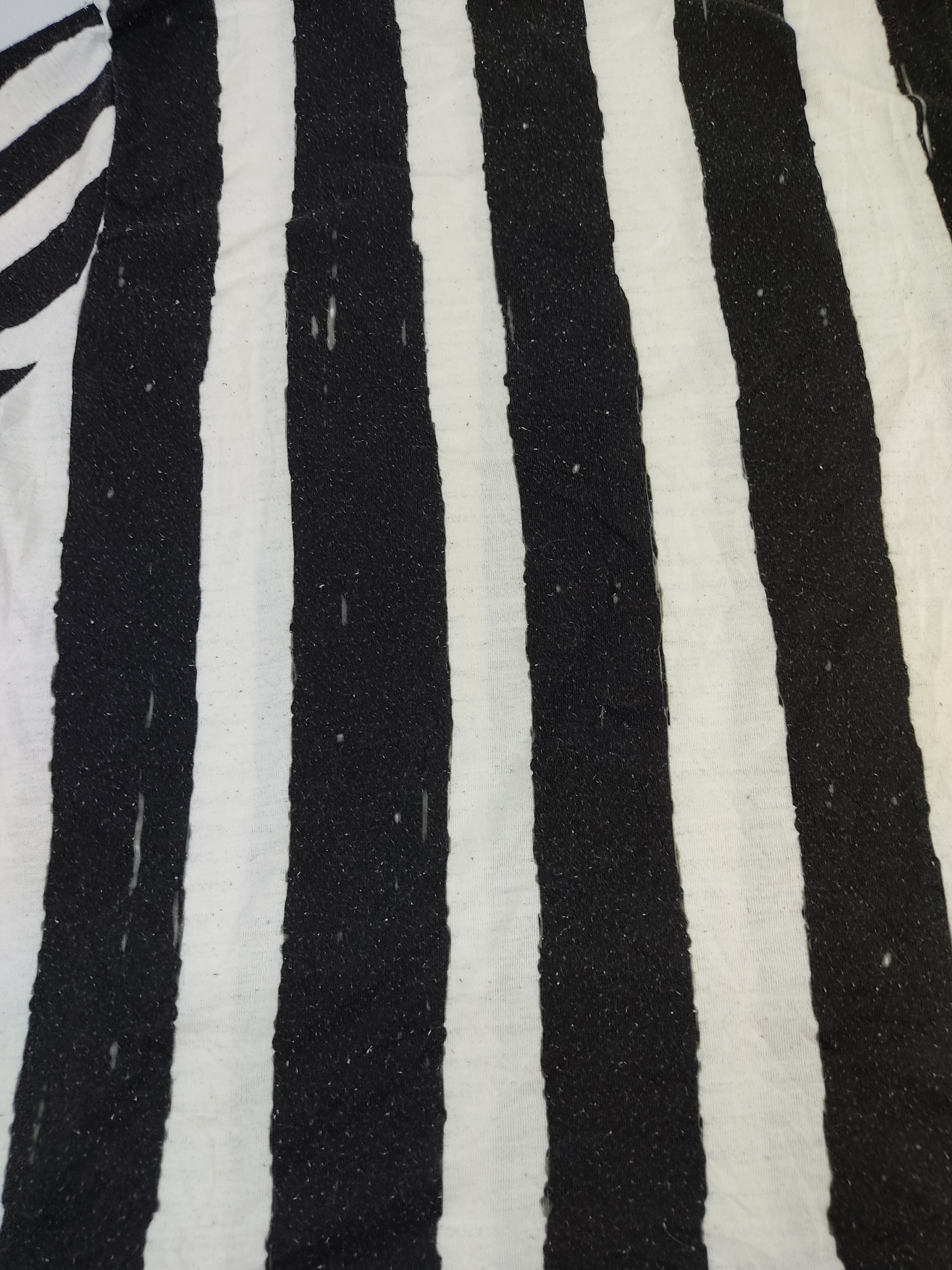 Designer Abahouse Prison Striped Tee Black and White Design T-shirt Size S / US 4 / IT 40 - 7 Thumbnail
