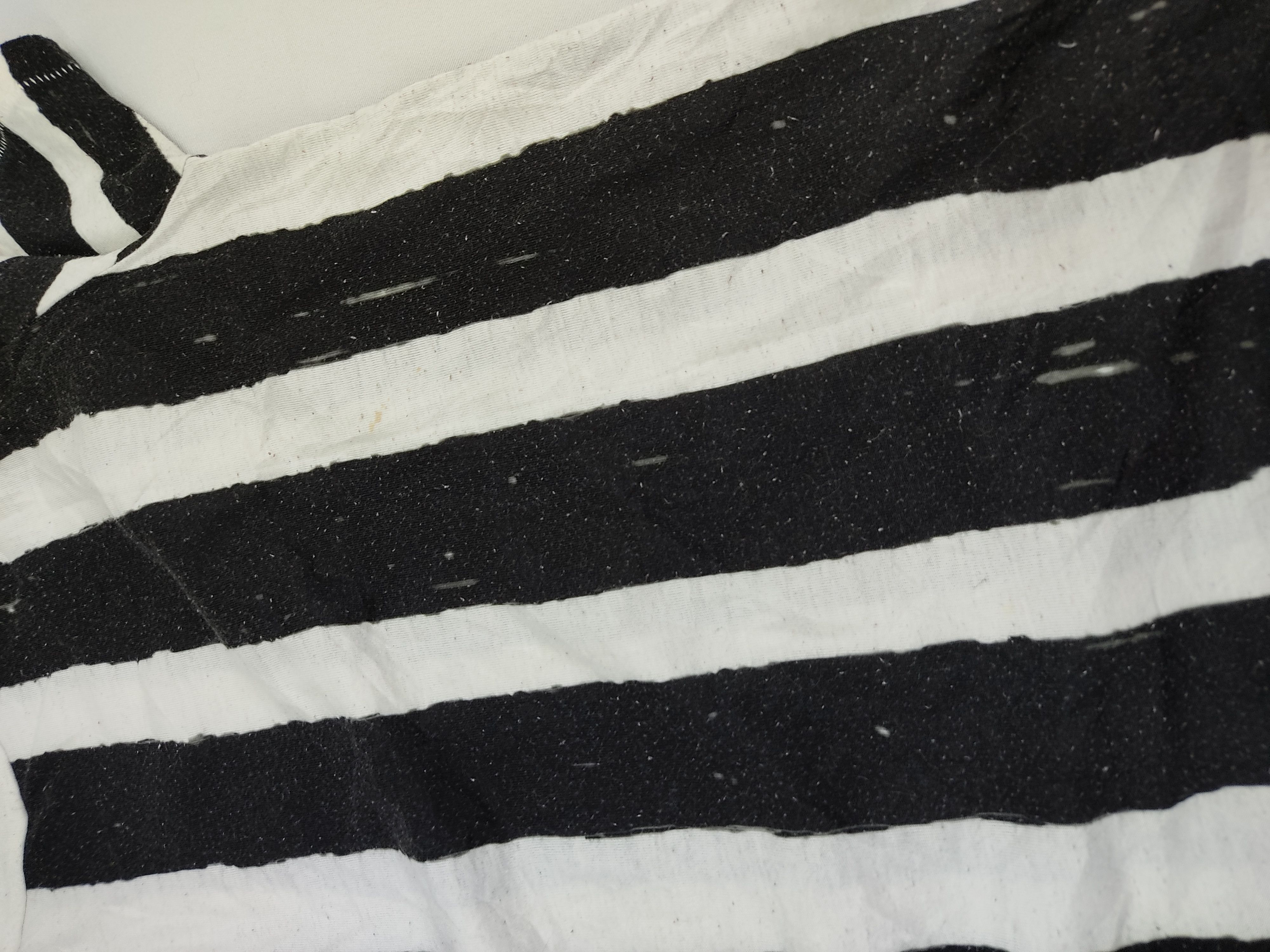 Designer Abahouse Prison Striped Tee Black and White Design T-shirt Size S / US 4 / IT 40 - 8 Thumbnail