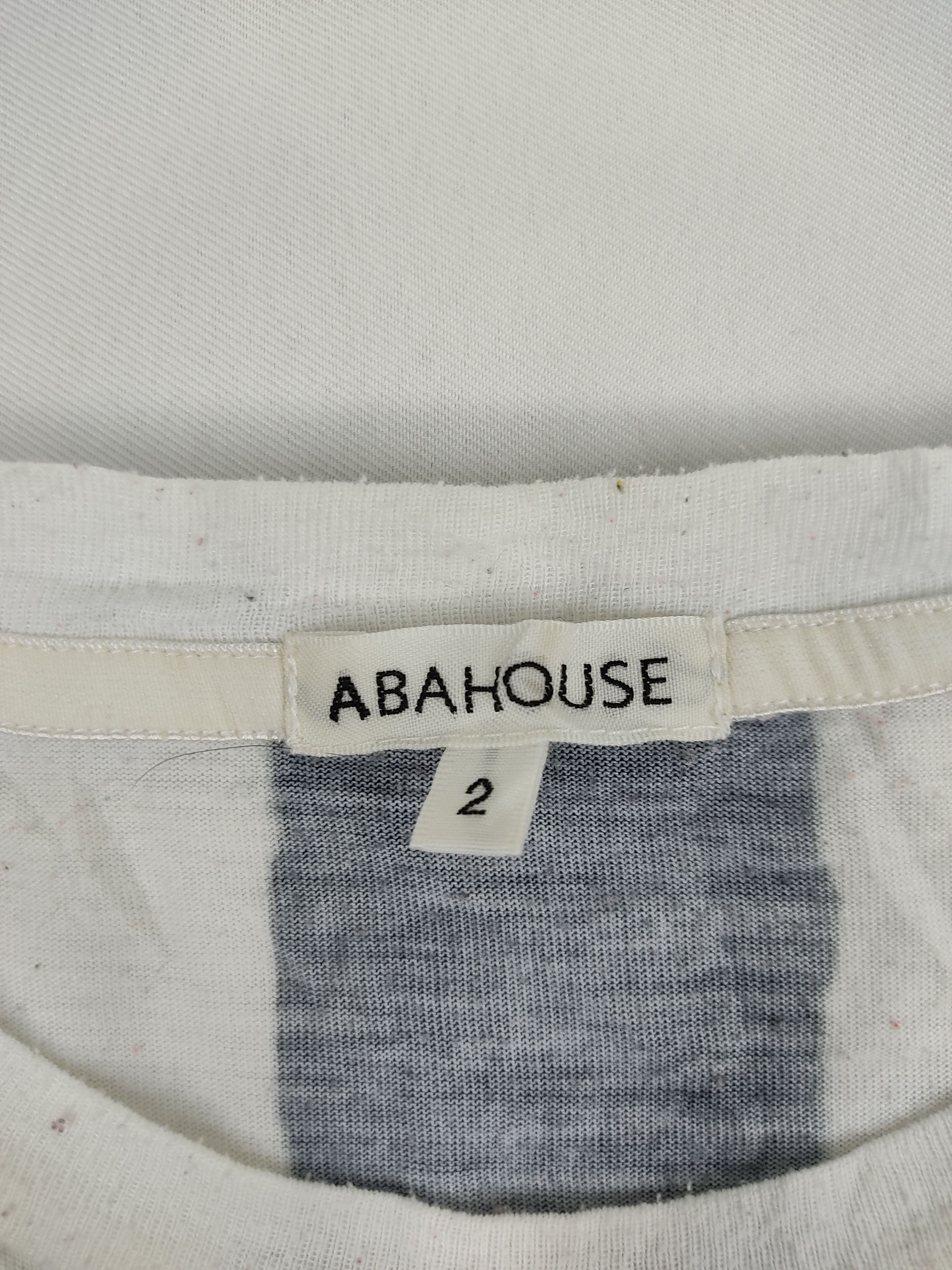 Designer Abahouse Prison Striped Tee Black and White Design T-shirt Size S / US 4 / IT 40 - 3 Thumbnail