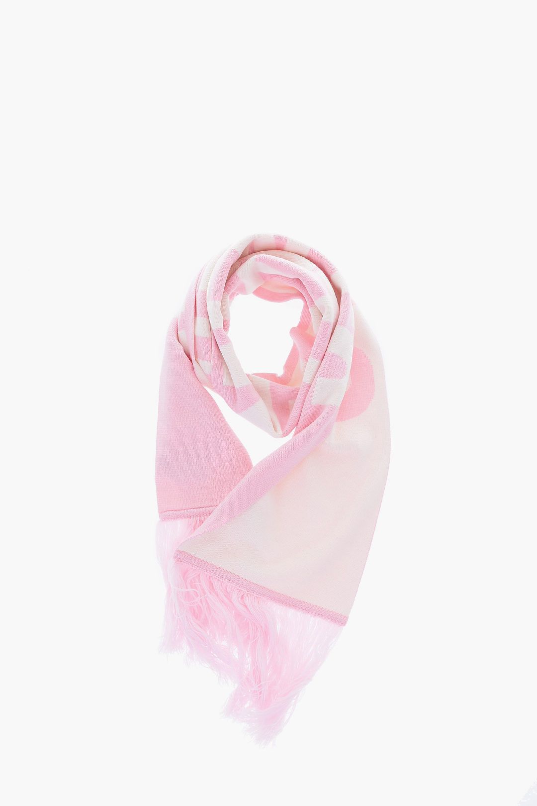 Vetements Scarf in White & Pink Size ONE SIZE - 1 Thumbnail