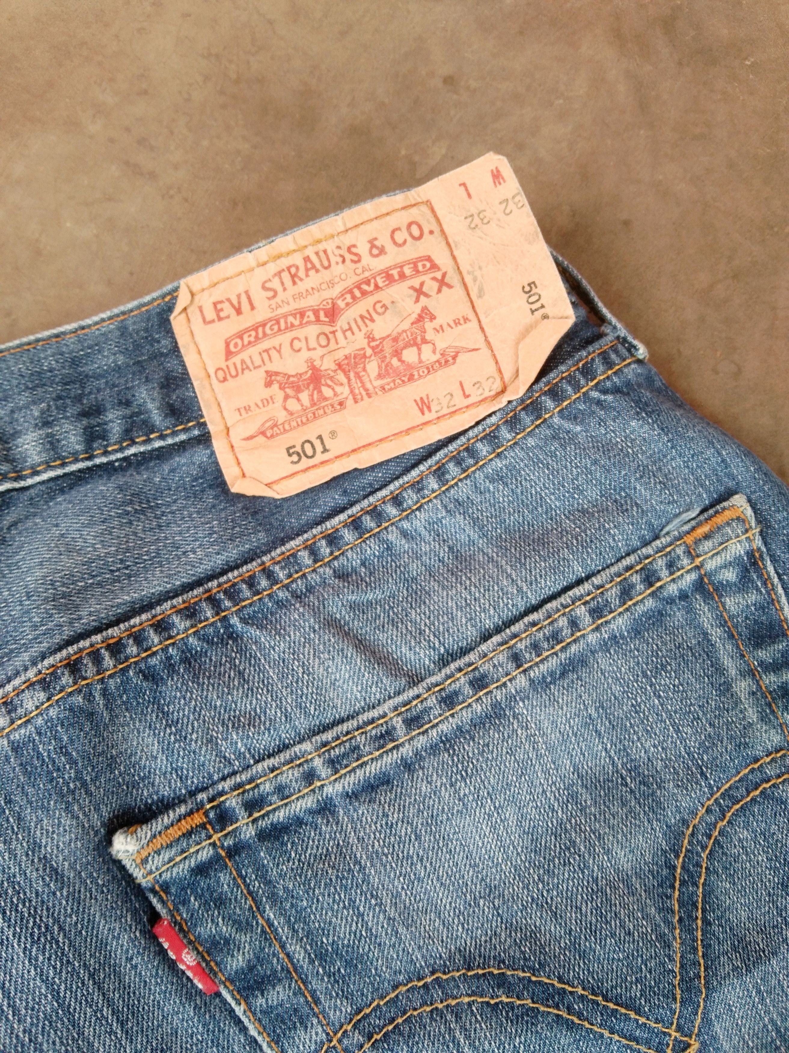 Levi's Vintage Levi's 501 Straight Leg Distressed Jeans 32x32 Size US 32 / EU 48 - 3 Thumbnail