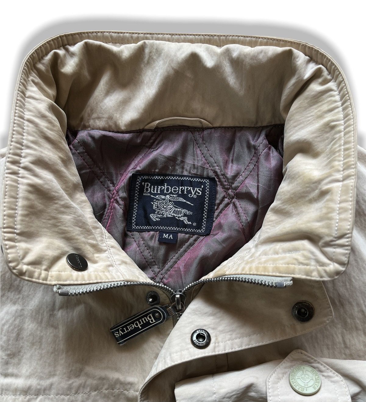 Burberry × Vintage VINTAGE 1990s BURBERRYS LIGHT JACKET BIG SPELL-OUT Size US L / EU 52-54 / 3 - 3 Thumbnail
