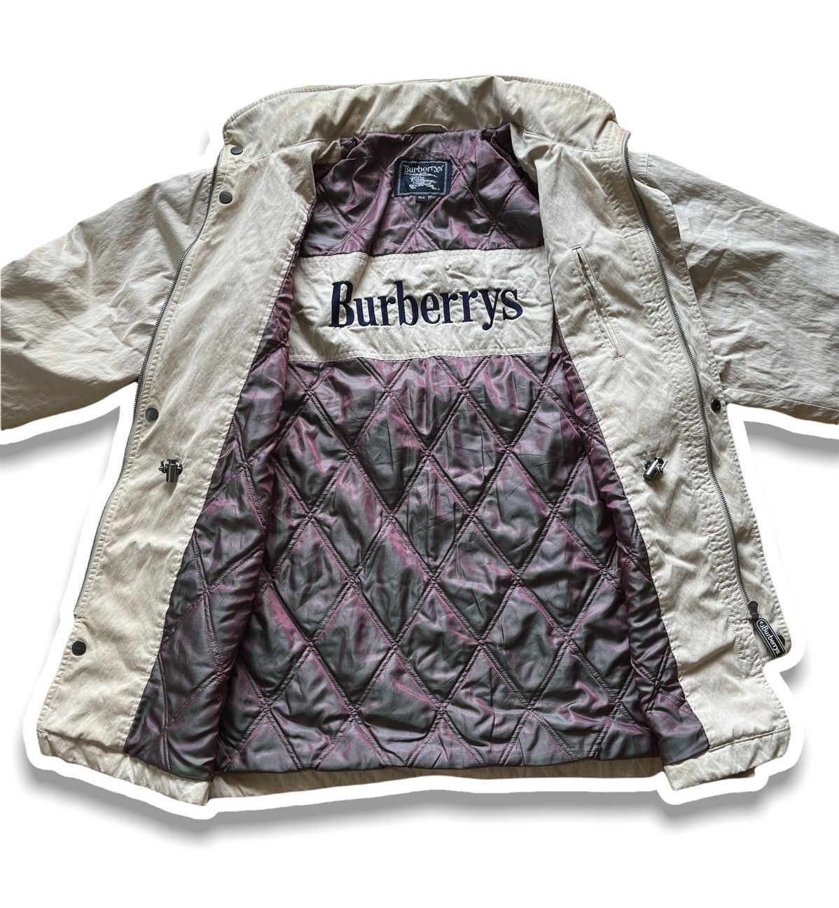 Burberry × Vintage VINTAGE 1990s BURBERRYS LIGHT JACKET BIG SPELL-OUT Size US L / EU 52-54 / 3 - 1 Thumbnail
