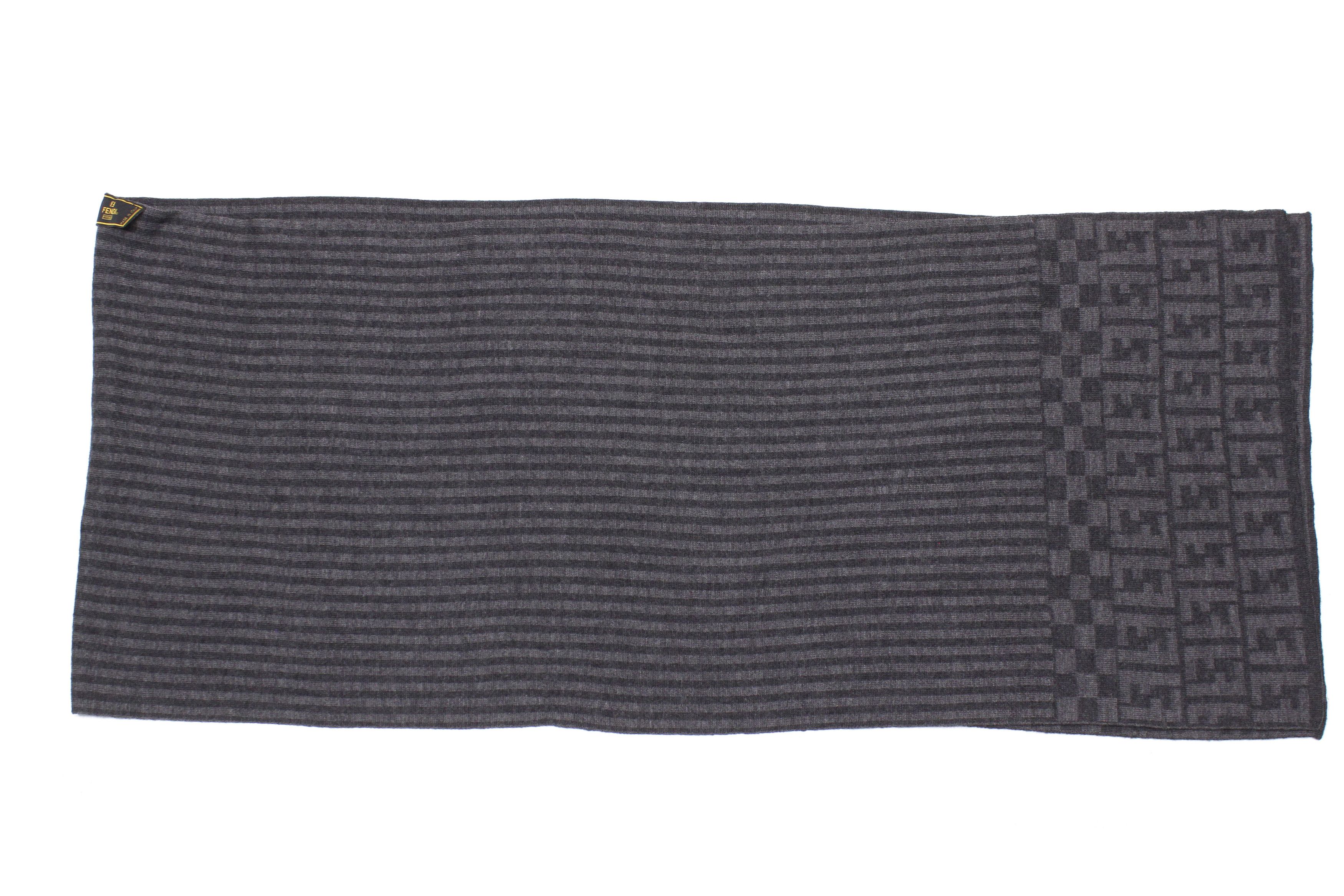 Fendi 90S Monogram Wool Scarf Vintage Size ONE SIZE - 4 Thumbnail