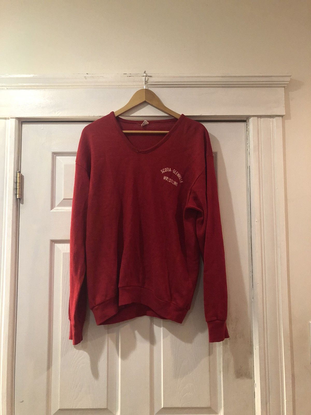 Vintage Vintage wrestling 70s knit sweater Size US L / EU 52-54 / 3 - 1 Thumbnail