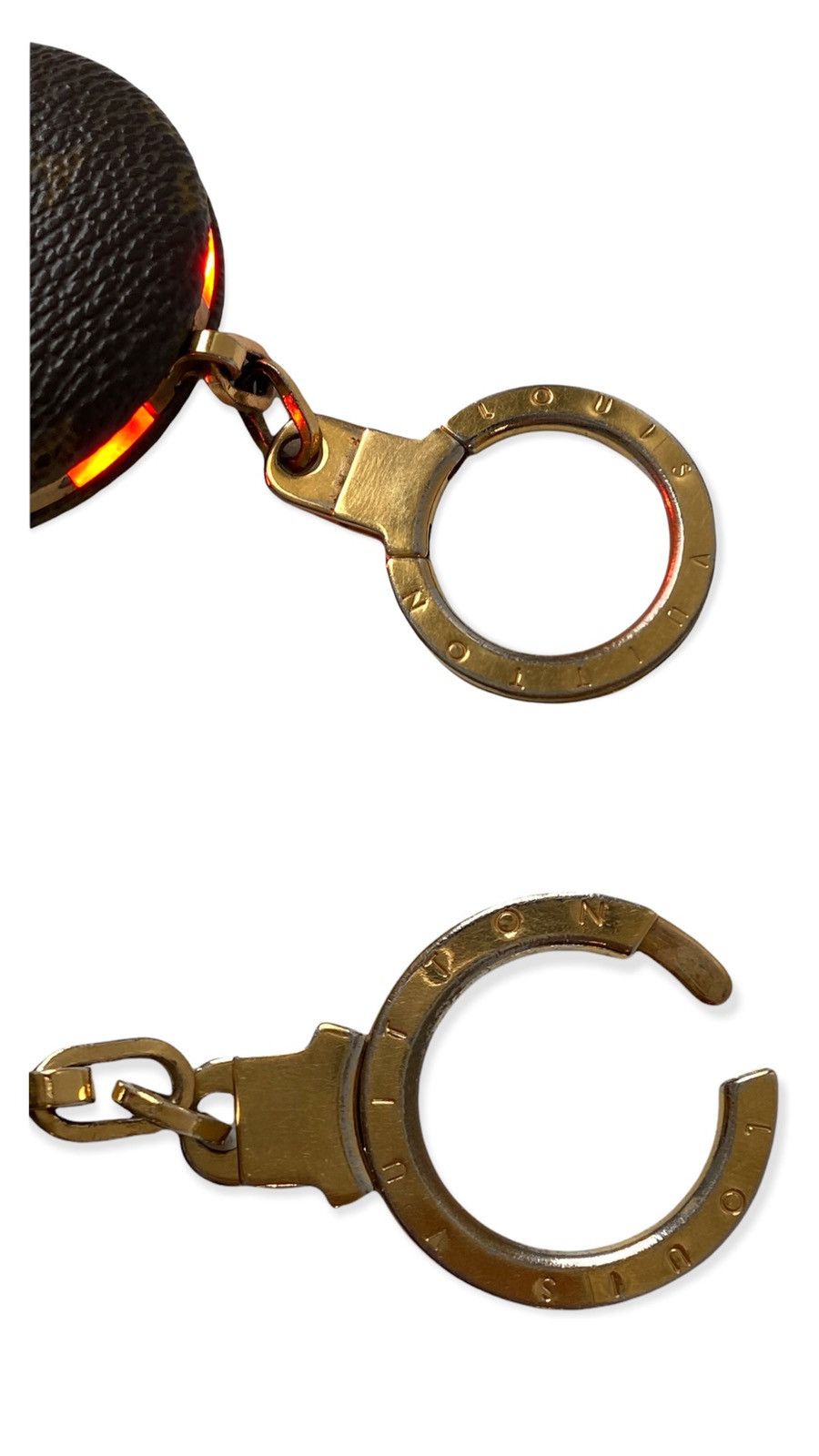Louis Vuitton Louis Vuitton Monogram Keyring Chain Light Gold Canvas Brow Size ONE SIZE - 3 Thumbnail