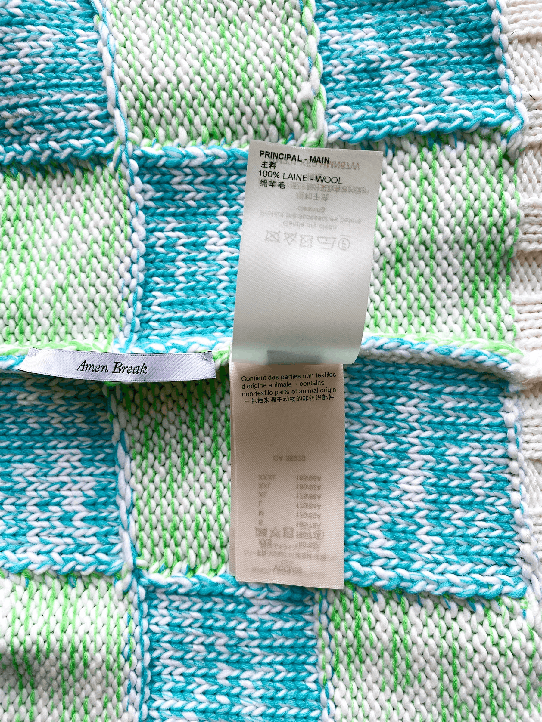 Louis Vuitton Louis Vuitton Green & Blue Damier Cardigan Size US M / EU 48-50 / 2 - 6 Thumbnail