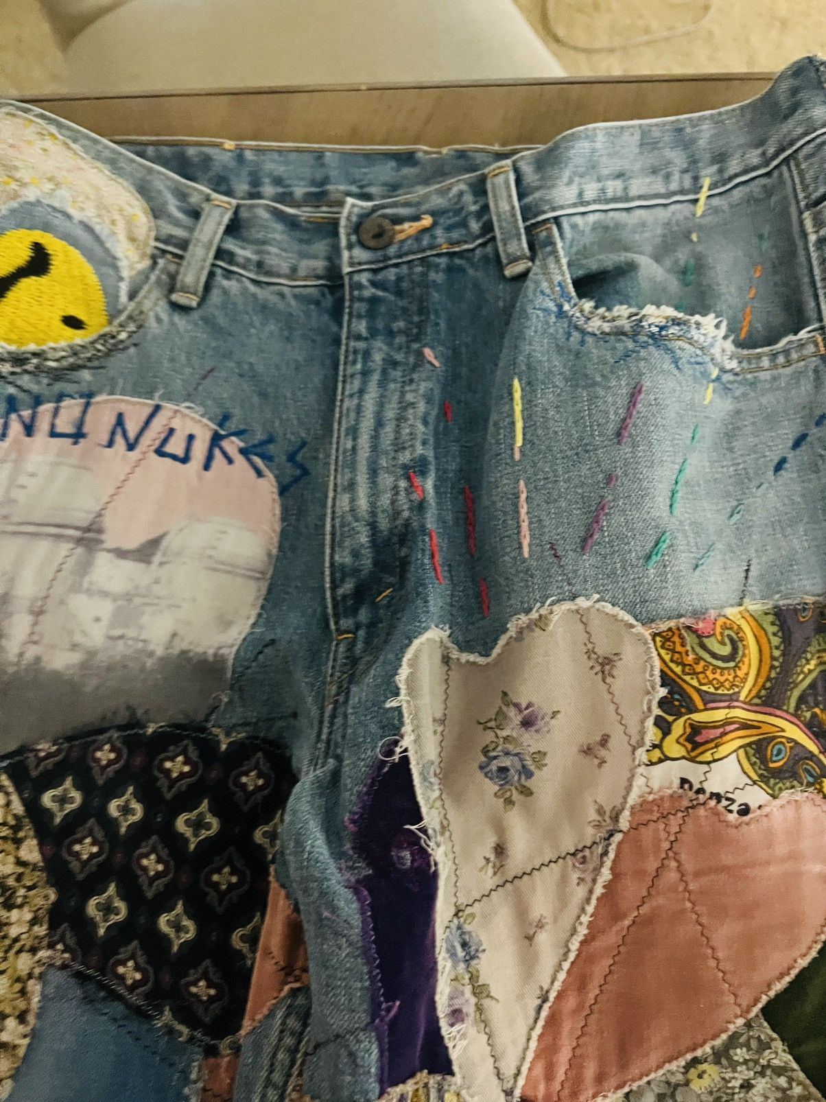Kapital Kapital DENIM 5P BOTANICAL FLARE STAR HIPPIE REMAKE) - PRO Size US 34 / EU 50 - 2 Thumbnail