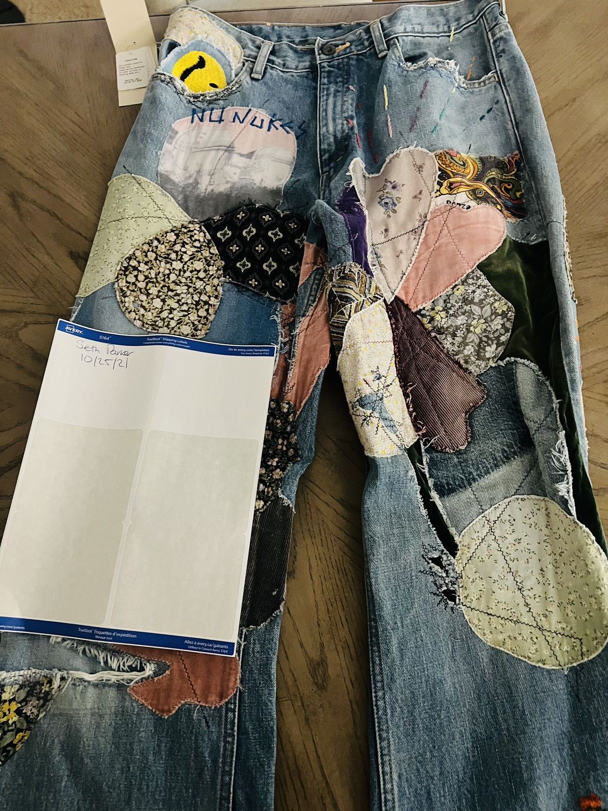 Kapital Kapital DENIM 5P BOTANICAL FLARE STAR HIPPIE REMAKE) - PRO Size US 34 / EU 50 - 1 Thumbnail