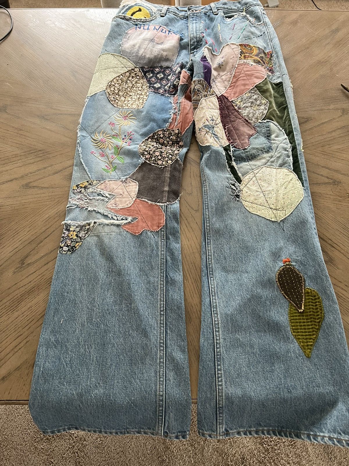 Kapital Kapital DENIM 5P BOTANICAL FLARE STAR HIPPIE REMAKE) - PRO Size US 34 / EU 50 - 10 Thumbnail