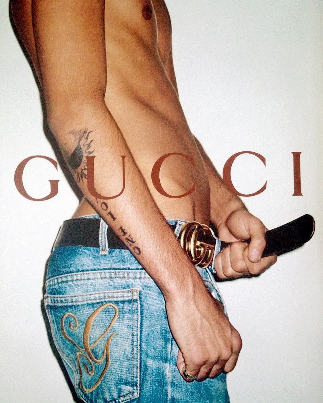パンツ GUCCI by TOM FORD damage denims Gucci Gucci by Tom Ford Raw Denim Relaxed Jeans | Grailed