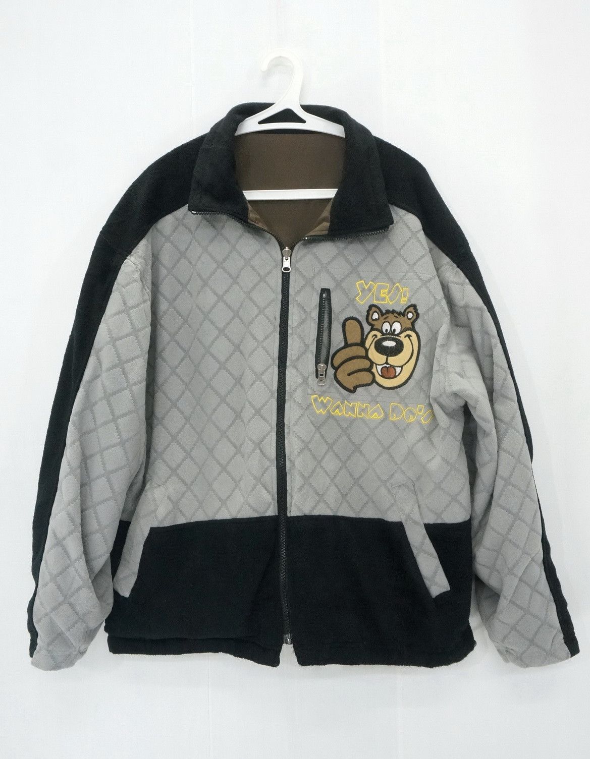 Cartoon Network Vintage CLUB WOLVES Cartoon Bear Reversible Jacket Size US XL / EU 56 / 4 - 4 Thumbnail