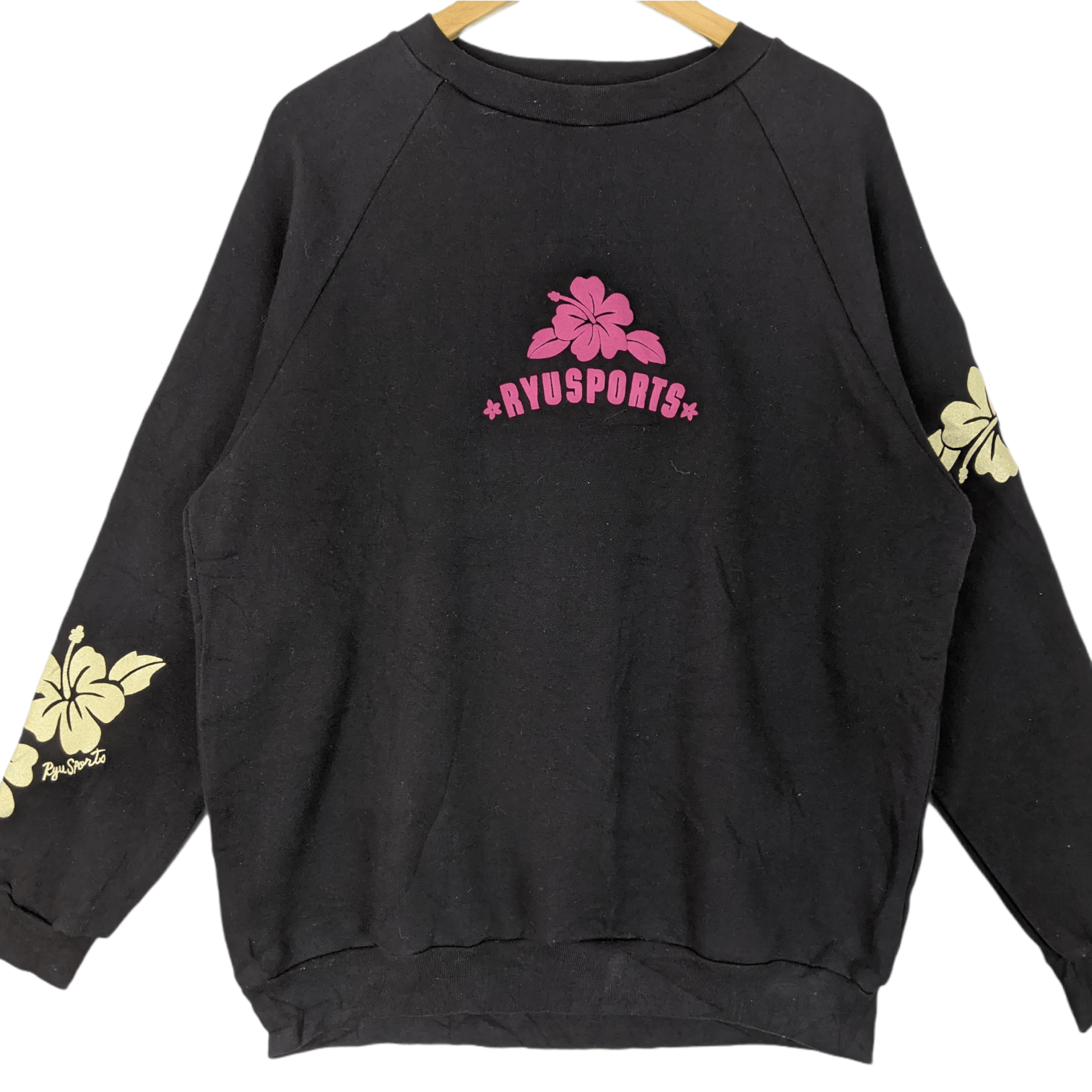 Japanese Brand RYU SPORTS Flower Big Logo Oversize Jumper Sweatshirt Size US M / EU 48-50 / 2 - 6 Thumbnail