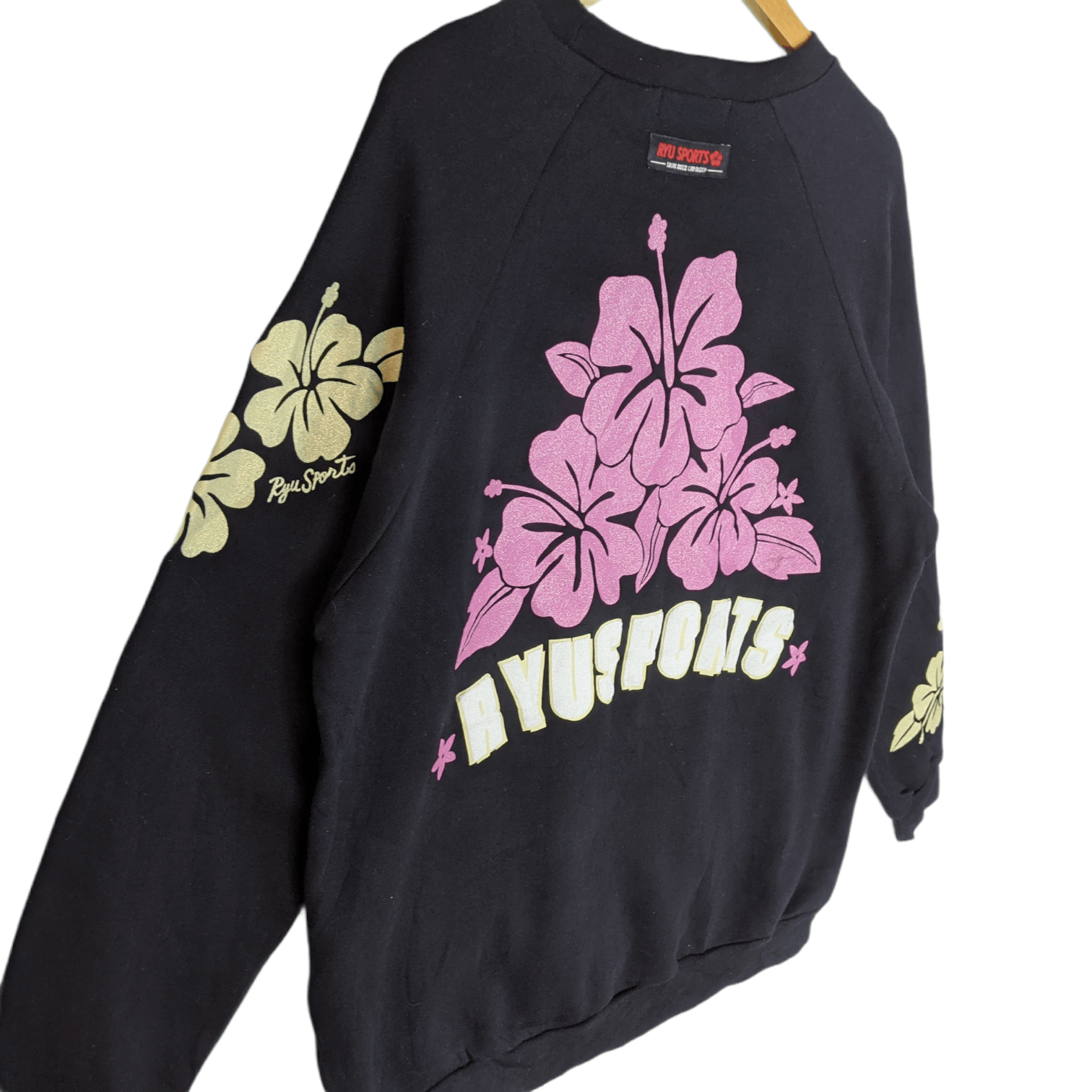 Japanese Brand RYU SPORTS Flower Big Logo Oversize Jumper Sweatshirt Size US M / EU 48-50 / 2 - 4 Thumbnail