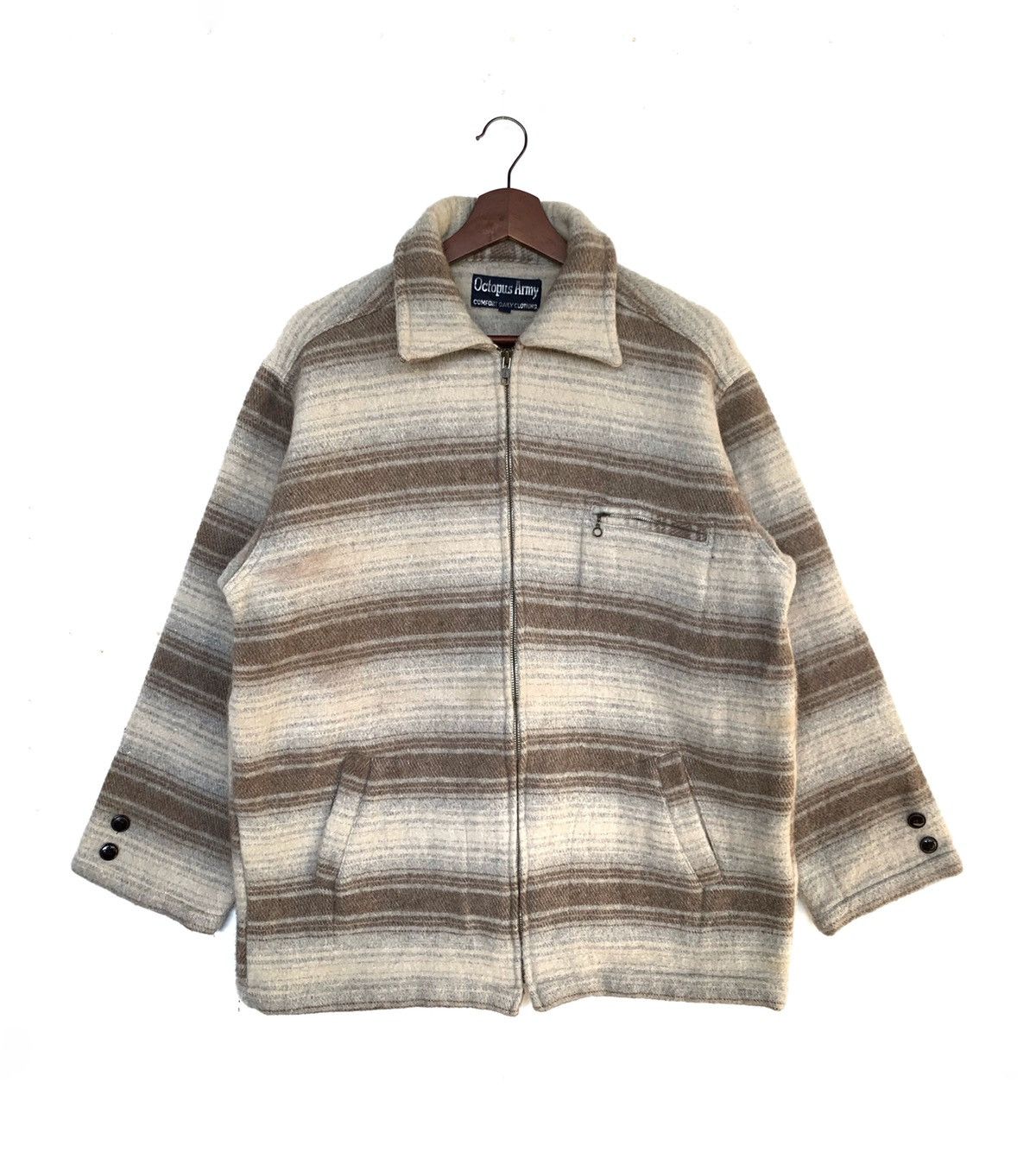 Octopus × Vintage Vintage Octopus Army Wool Jacket/Size L Size US L / EU 52-54 / 3 - 1 Thumbnail
