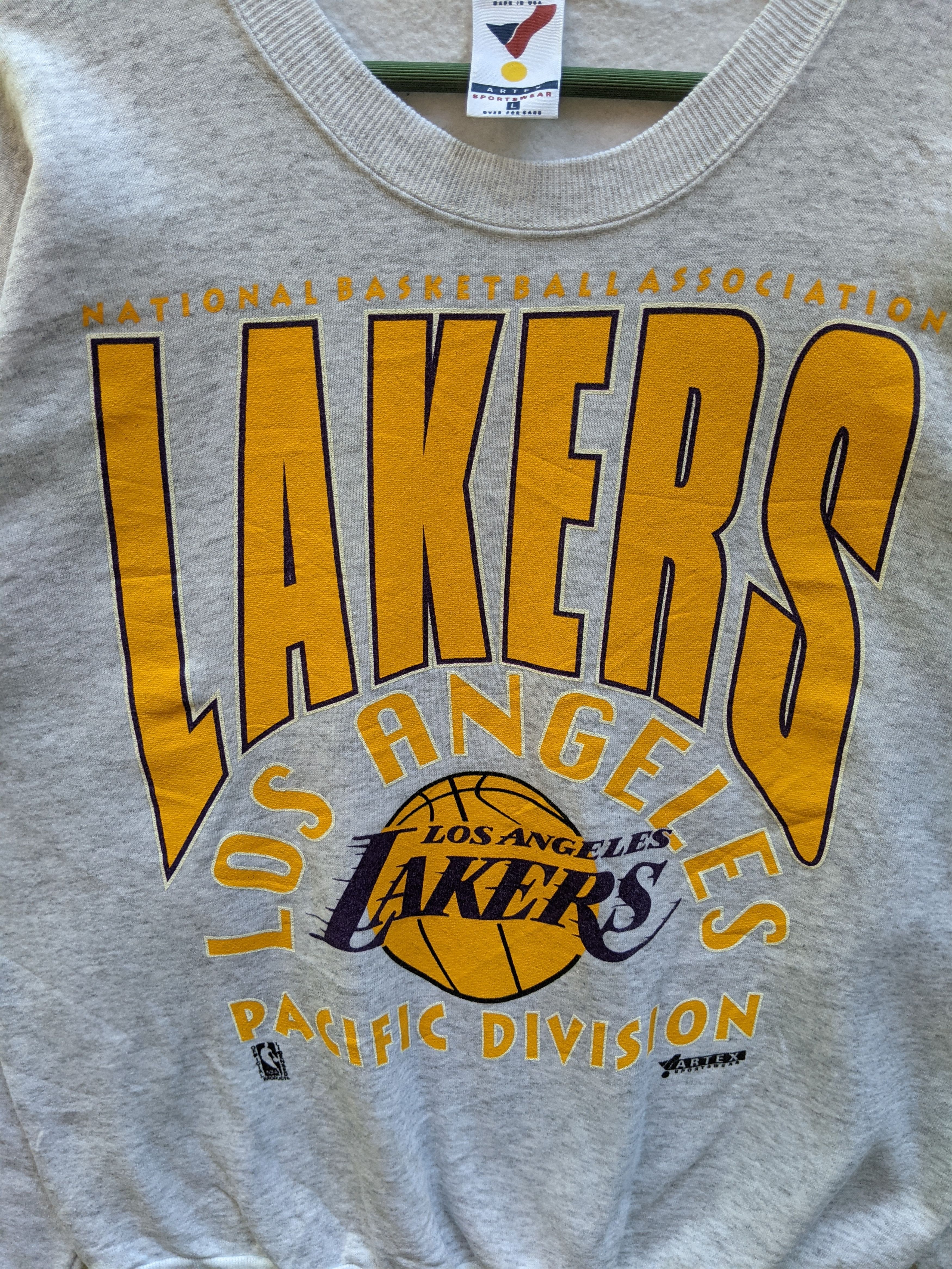NBA Vintage 90s L.A Lakers Sweatshirt/Size L/Grey Colour Size US L / EU 52-54 / 3 - 3 Thumbnail