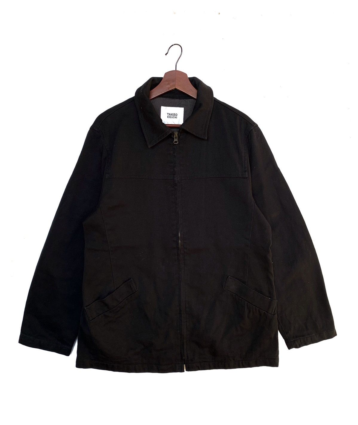 Designer × Takeo Kikuchi Vintage Takeo Kikuchi Long Denim Jacket/Black Colour Size US M / EU 48-50 / 2 - 1 Thumbnail