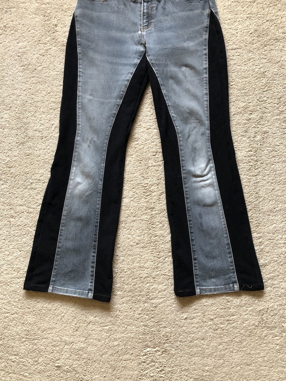 Kansai Yamamoto 1990s Kansai Yamamoto Hybrid Flare Jeans Size US 29 - 5 Thumbnail