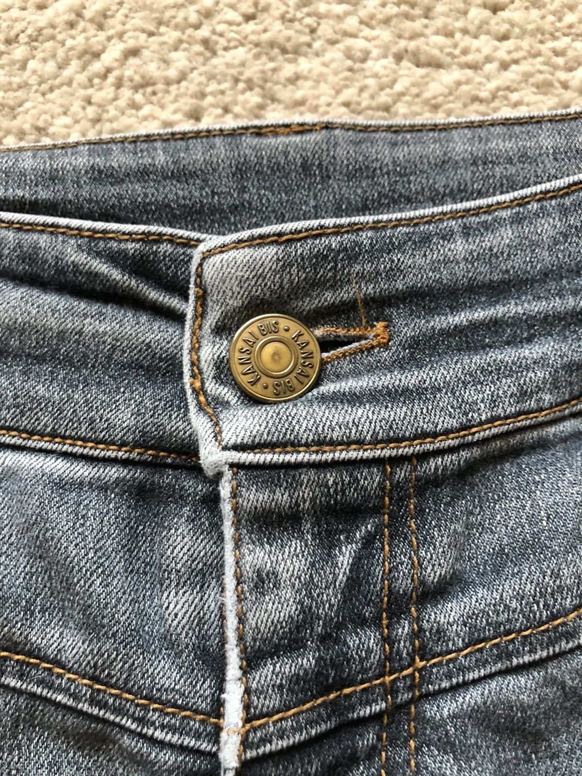 Kansai Yamamoto 1990s Kansai Yamamoto Hybrid Flare Jeans Size US 29 - 6 Thumbnail