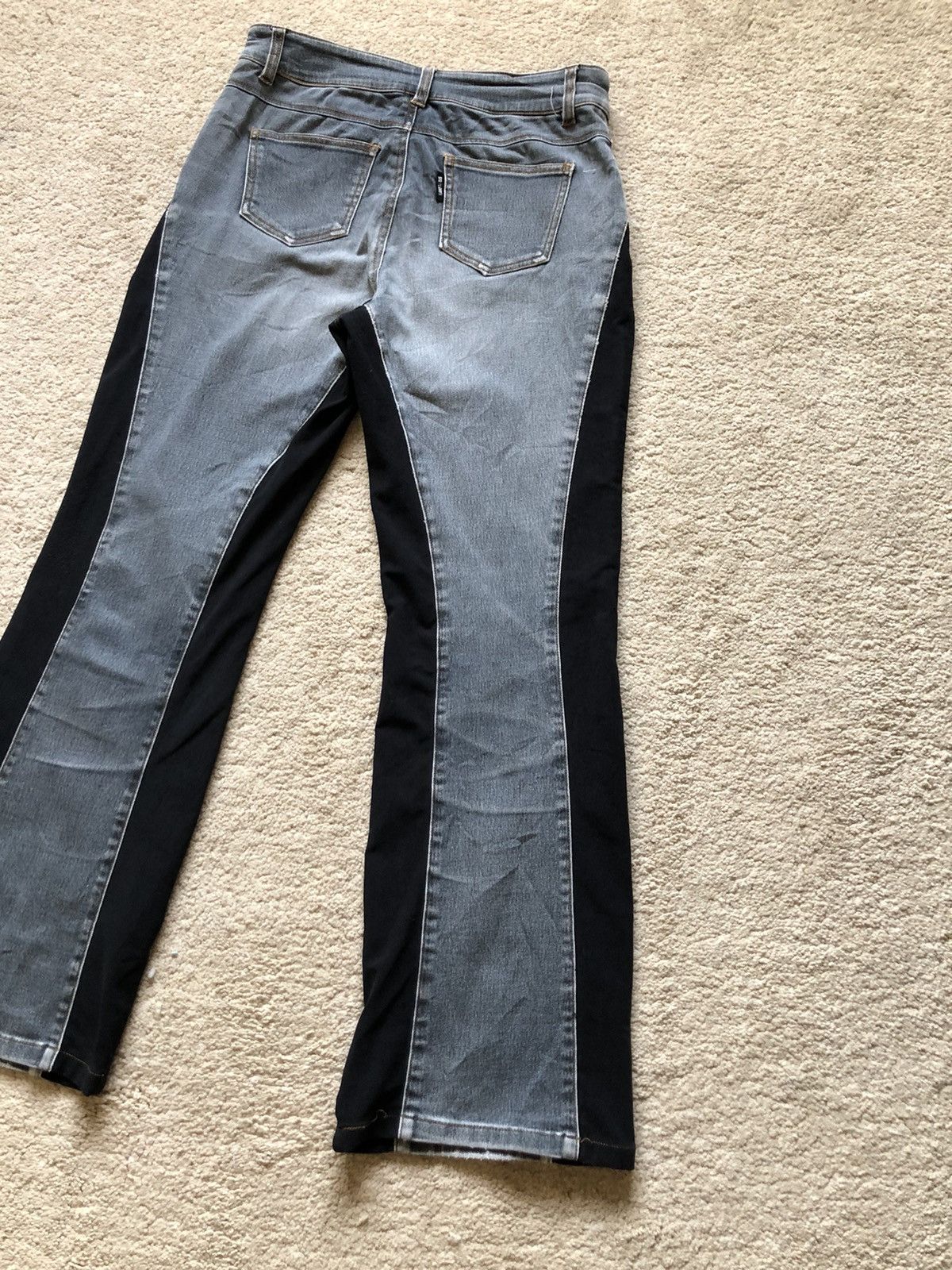Kansai Yamamoto 1990s Kansai Yamamoto Hybrid Flare Jeans Size US 29 - 8 Thumbnail