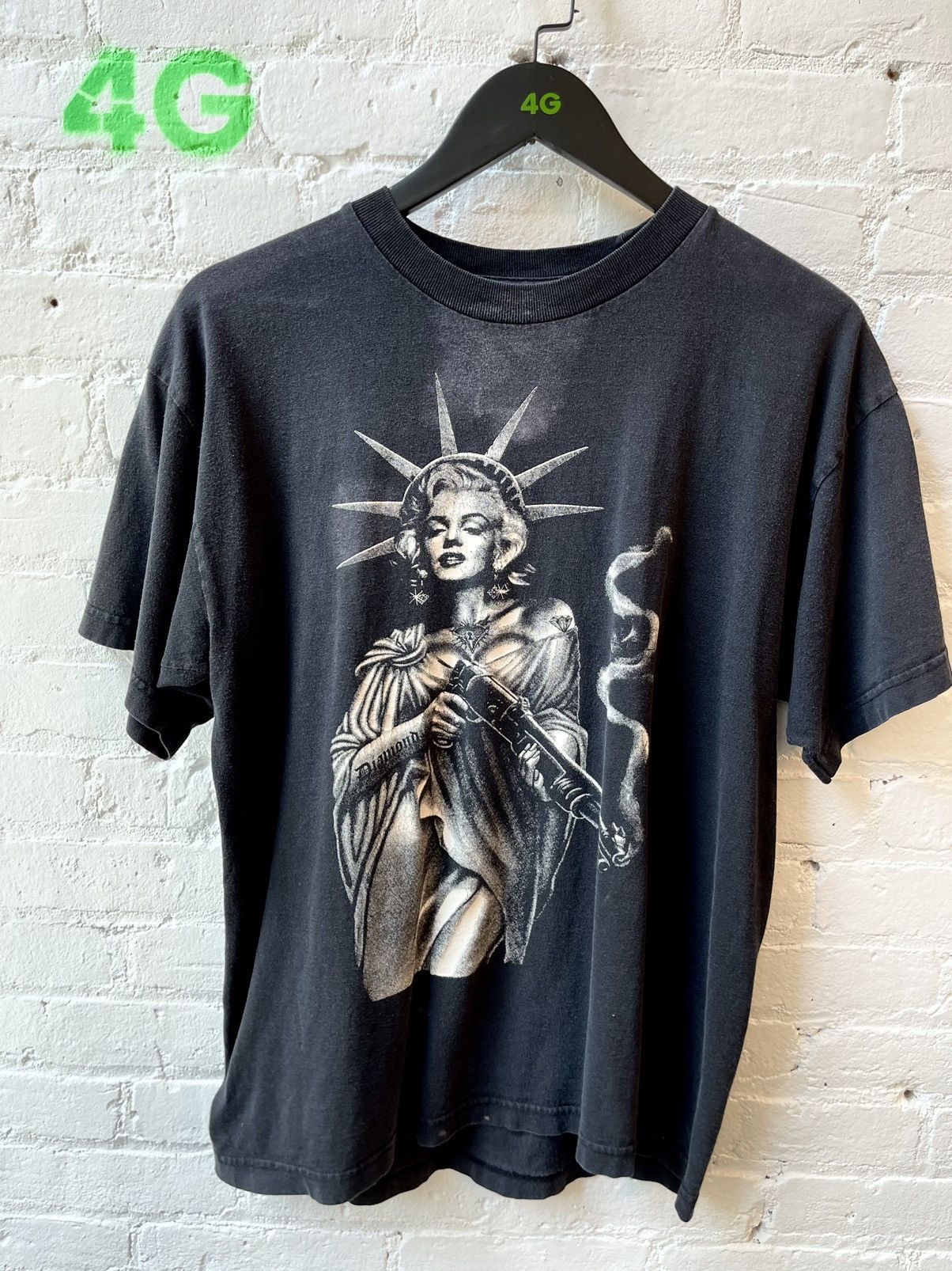 Vintage Vintage NYC GANGSTA STATUE LIBERTY SHOTGUN Shirt! Size US L / EU 52-54 / 3 - 6 Thumbnail