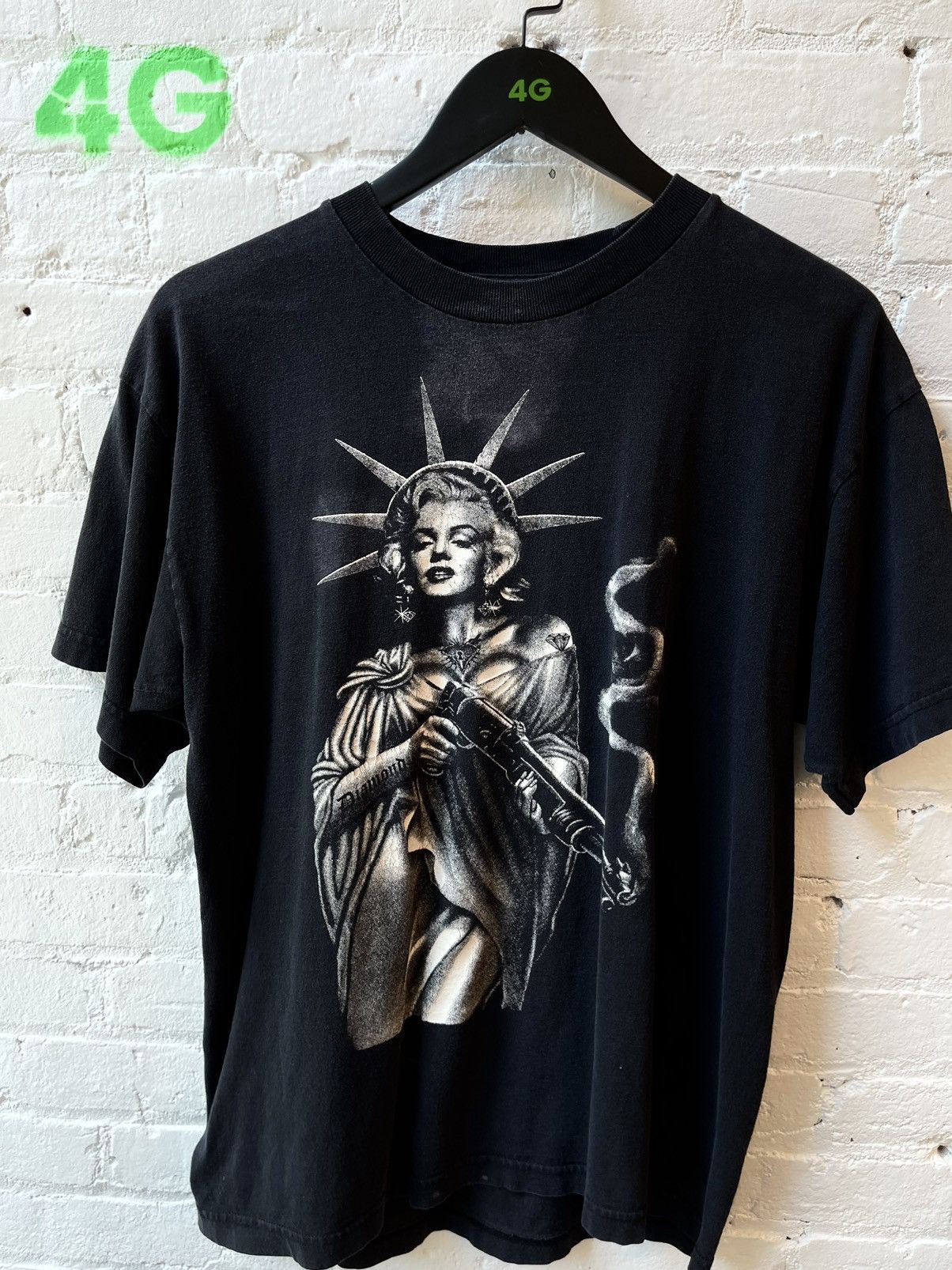 Vintage Vintage NYC GANGSTA STATUE LIBERTY SHOTGUN Shirt! Size US L / EU 52-54 / 3 - 1 Thumbnail