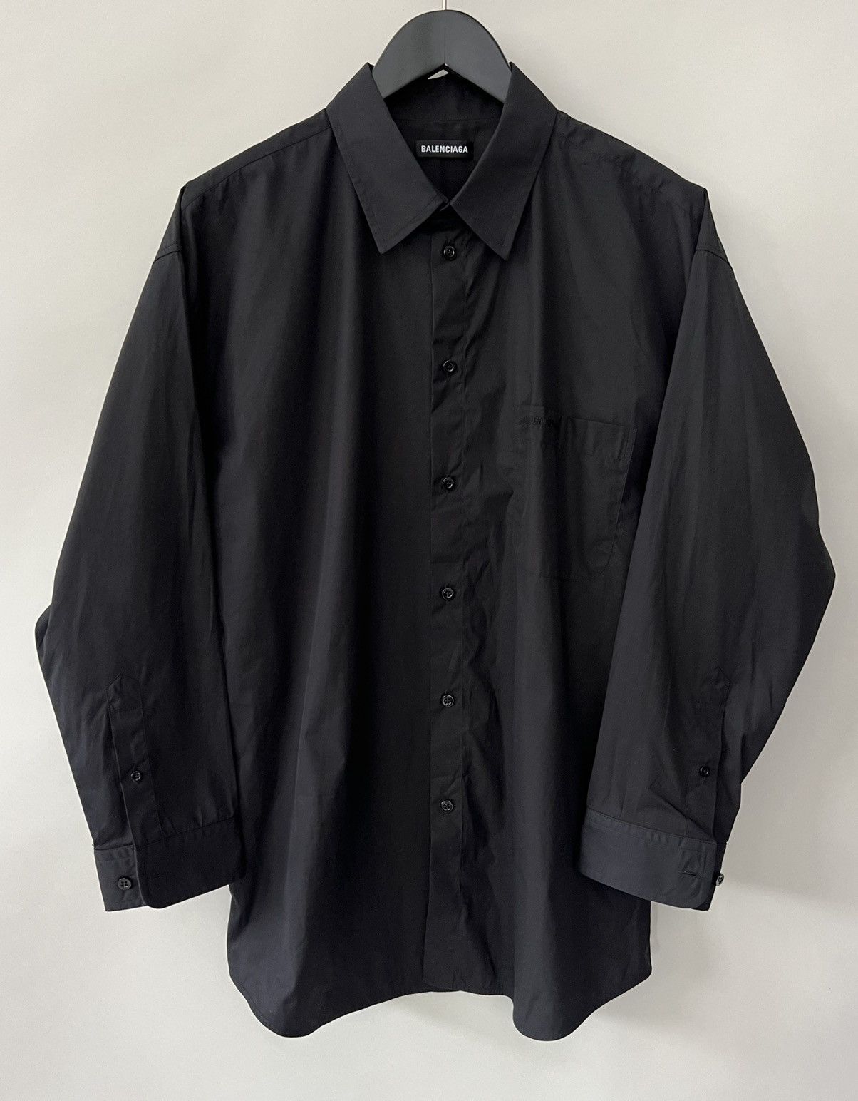 image of Balenciaga Logo Shirt in Black, Men's (Size Small)