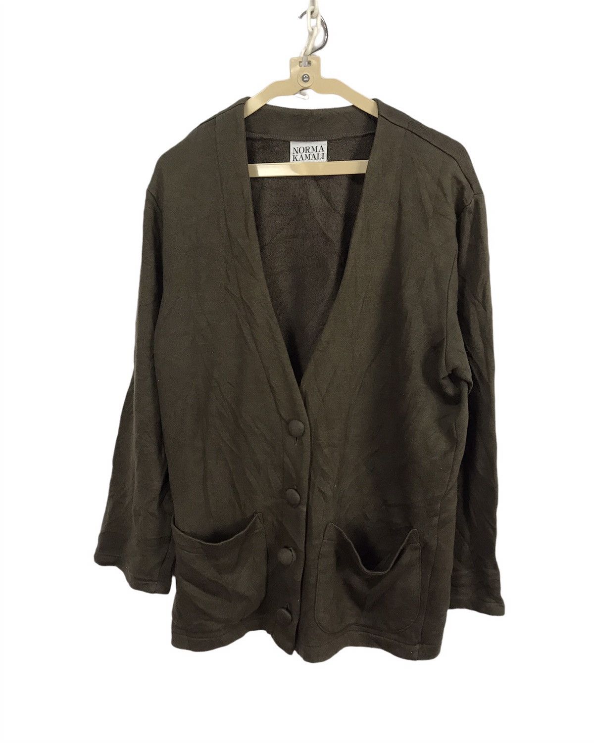 image of Norma Kamali Cardigan Sweater, Women's (Size Medium)