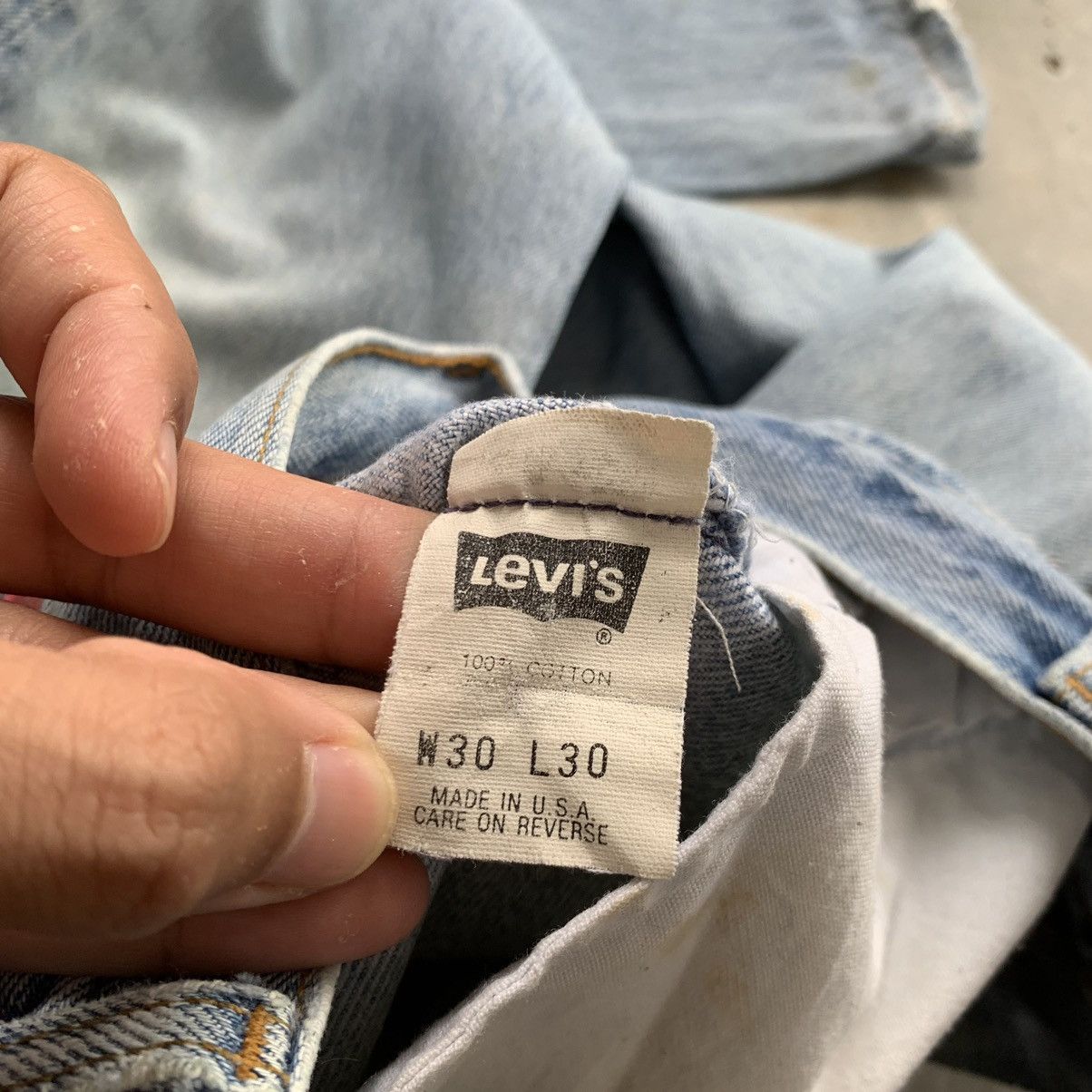 Levi's × Levi's Vintage Clothing Vintage 90s Levis 501 Distressed Patchwork Denim Pant Size US 28 / EU 44 - 9 Thumbnail
