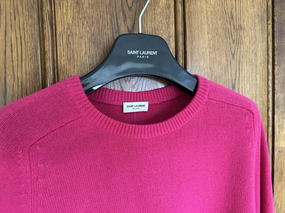 Saint Laurent Paris SS15 Saint Laurent psych rock pink cashmere sweater Hedi Size US XL / EU 56 / 4 - 11 Thumbnail