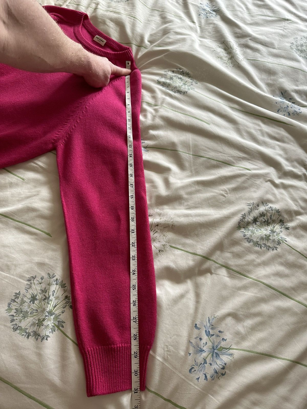 Saint Laurent Paris SS15 Saint Laurent psych rock pink cashmere sweater Hedi Size US XL / EU 56 / 4 - 8 Thumbnail