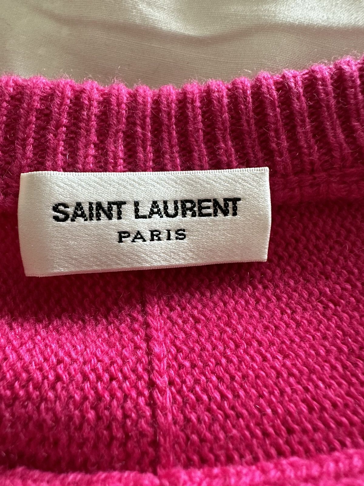 Saint Laurent Paris SS15 Saint Laurent psych rock pink cashmere sweater Hedi Size US XL / EU 56 / 4 - 17 Thumbnail