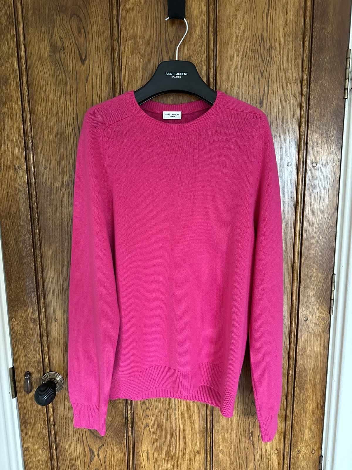 Saint Laurent Paris SS15 Saint Laurent psych rock pink cashmere sweater Hedi Size US XL / EU 56 / 4 - 1 Thumbnail