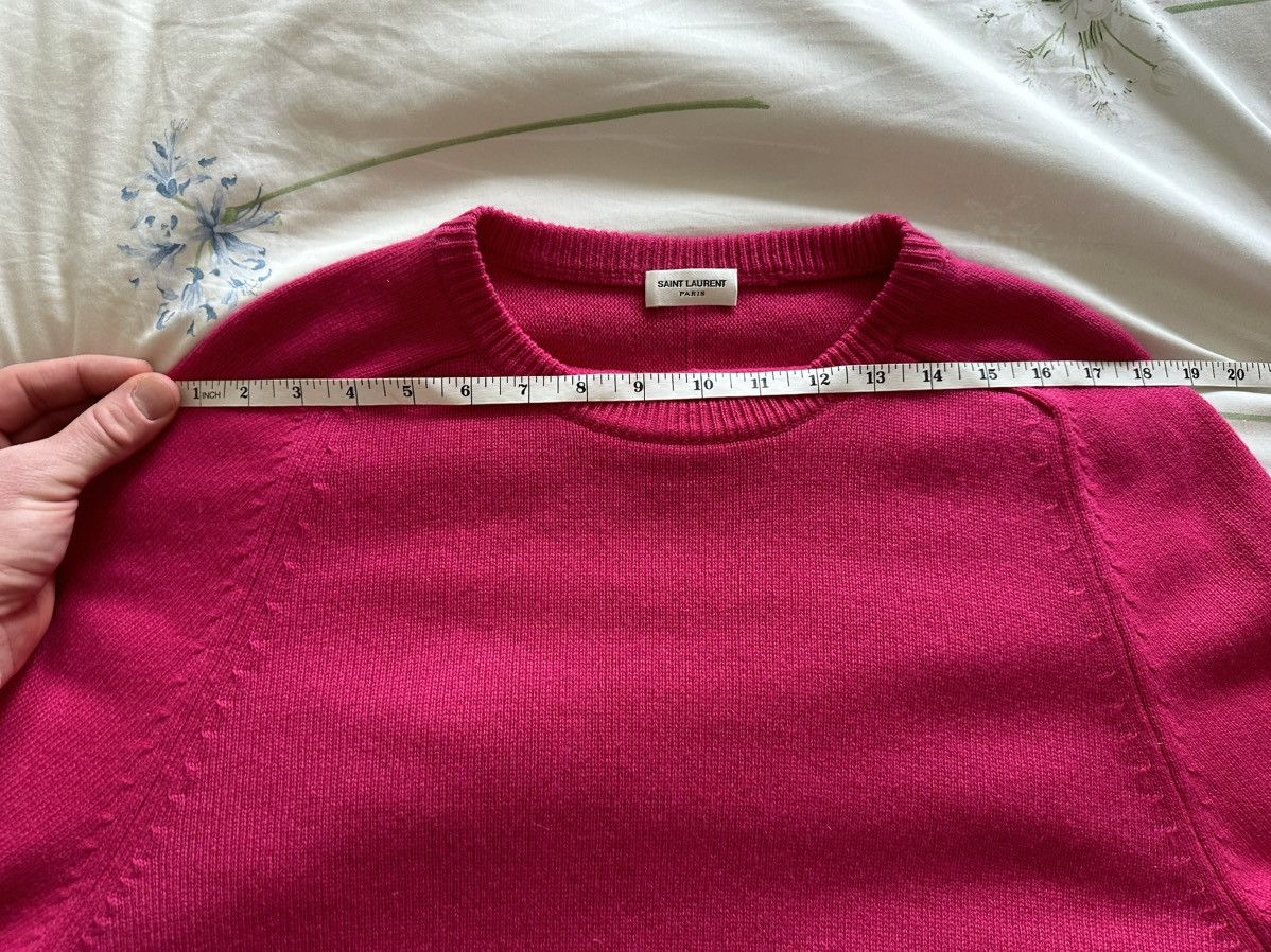 Saint Laurent Paris SS15 Saint Laurent psych rock pink cashmere sweater Hedi Size US XL / EU 56 / 4 - 6 Thumbnail