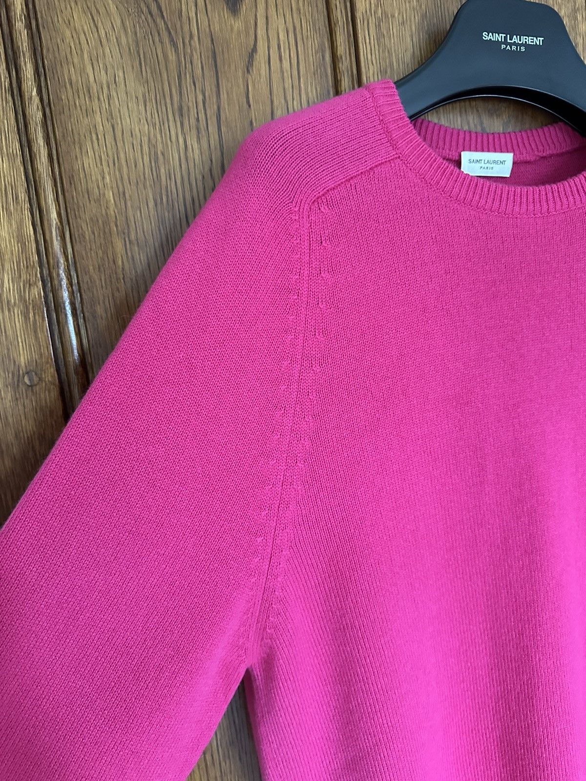 Saint Laurent Paris SS15 Saint Laurent psych rock pink cashmere sweater Hedi Size US XL / EU 56 / 4 - 9 Thumbnail