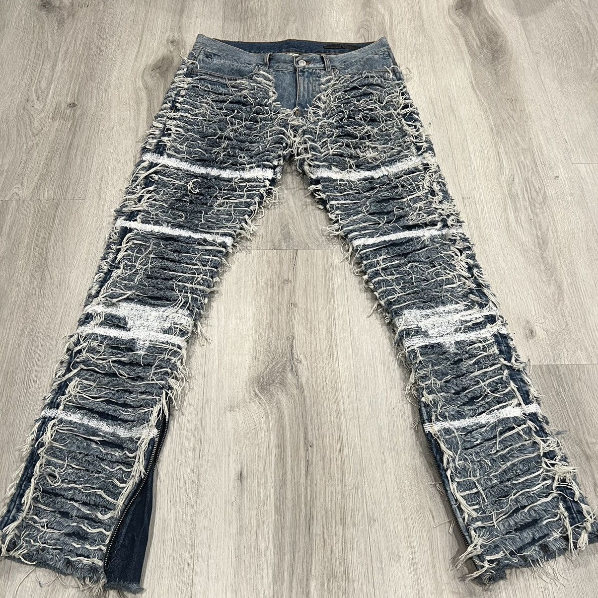 image of 1017 Alyx 9Sm 1017 Alyx Psm Distressed Jeans Denim Fw20 in Blue, Men's (Size 30)