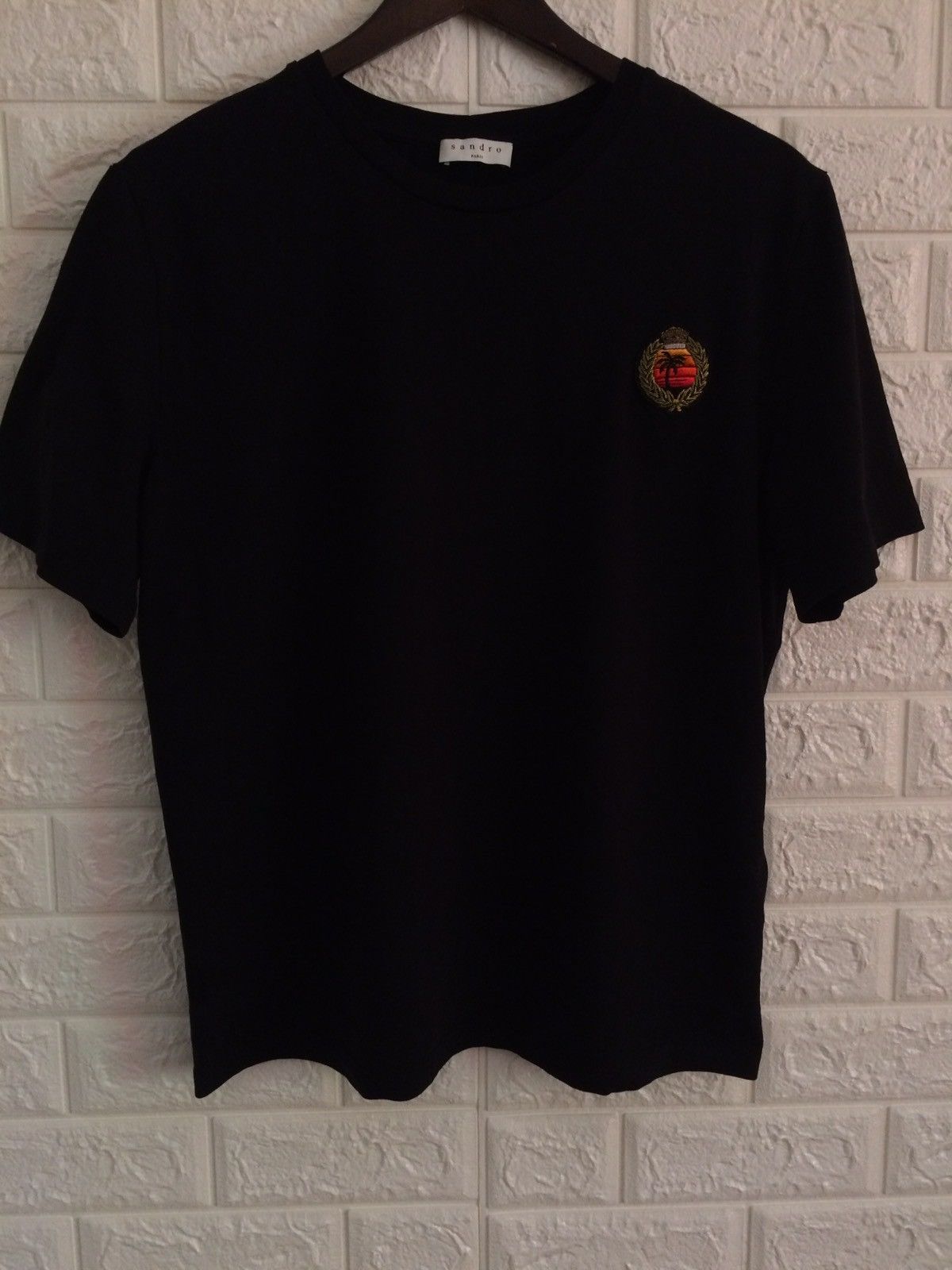 Sandro Sandro Paris Black T-Shirt Size US M / EU 48-50 / 2 - 1 Thumbnail