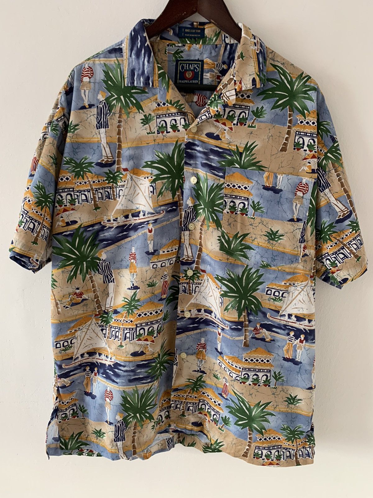 Polo Ralph Lauren 🌸Vintage Polo Ralph Lauren Hawaiian Shirt Size US L / EU 52-54 / 3 - 1 Thumbnail