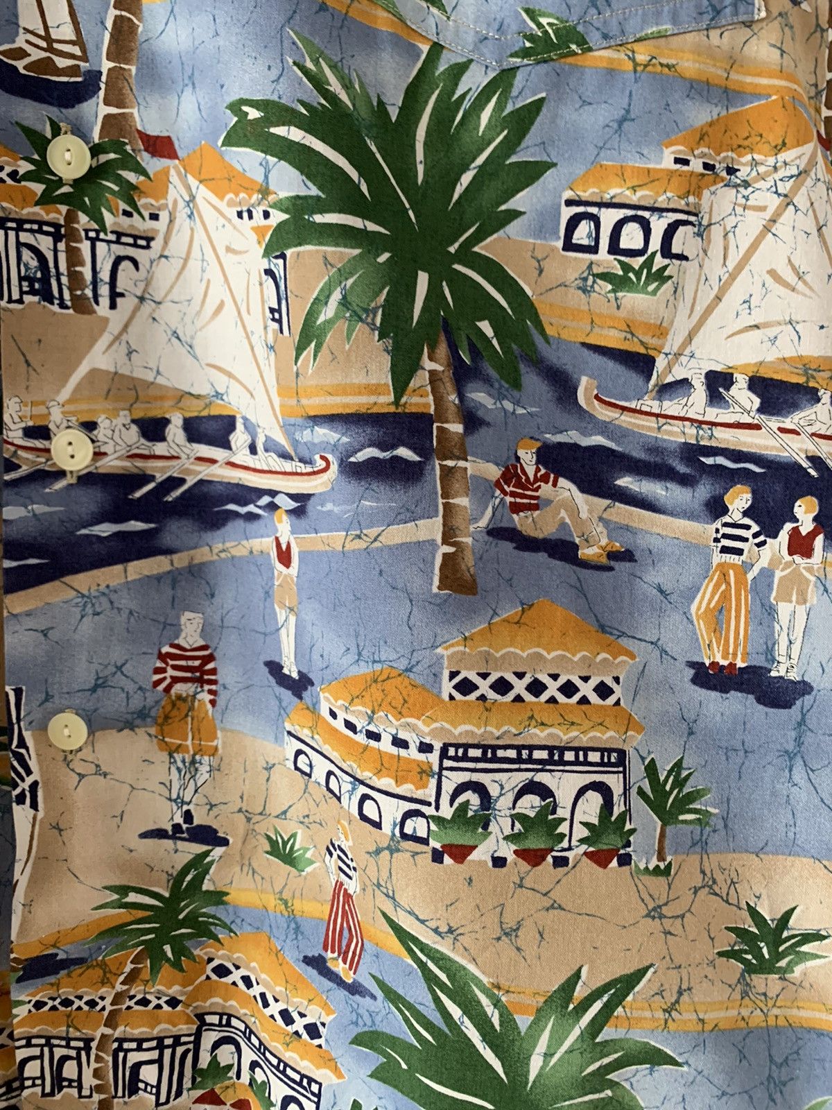 Polo Ralph Lauren 🌸Vintage Polo Ralph Lauren Hawaiian Shirt Size US L / EU 52-54 / 3 - 2 Thumbnail