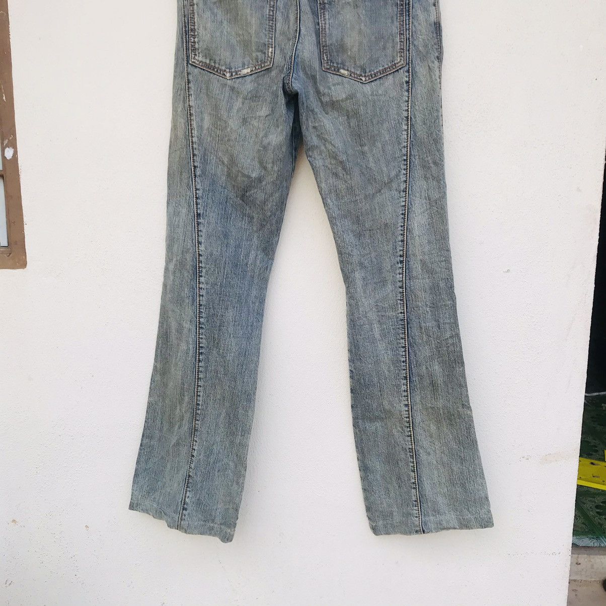 Japanese Brand Flared Distressed jean Snake leather pocket by Takaiq.com Size US 30 / EU 46 - 9 Thumbnail