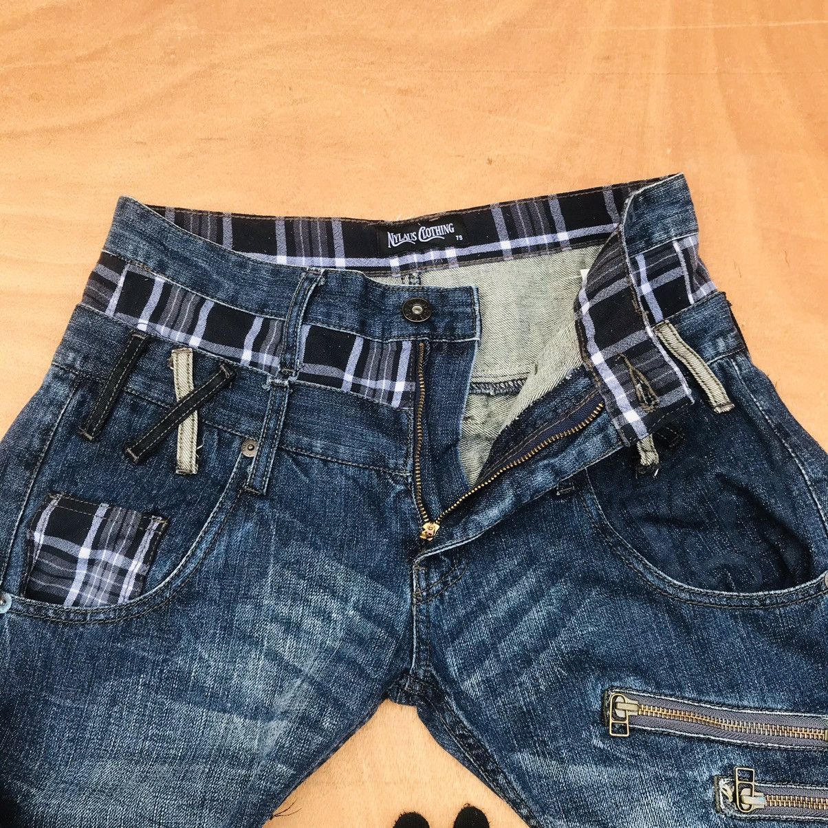 Japanese Brand Nylaus Thunderstorm flash mark zipper double waist Size US 29 - 11 Thumbnail