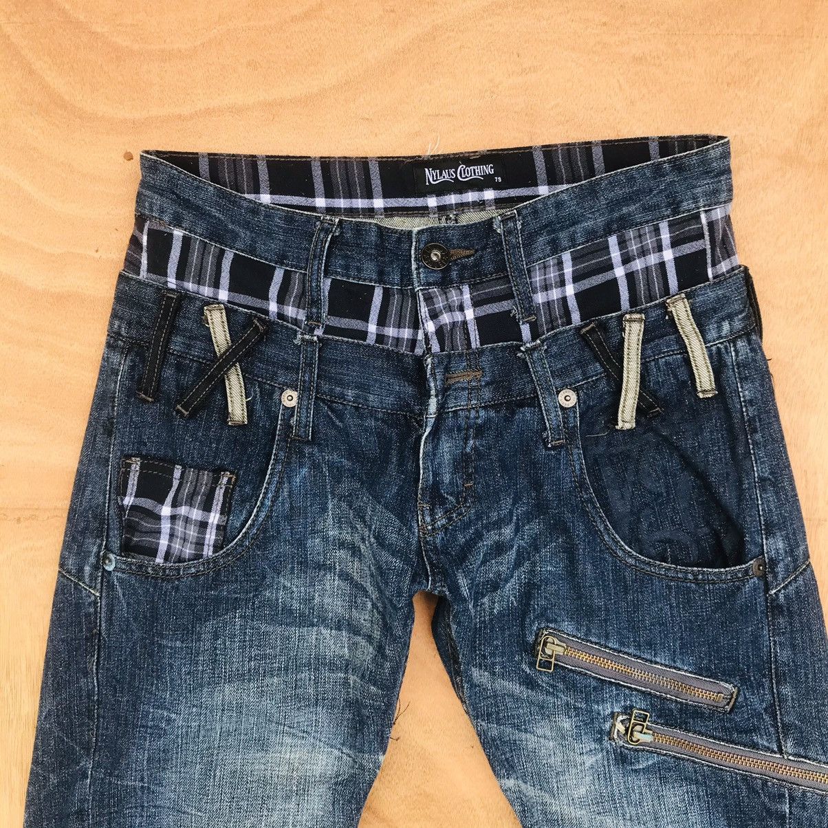 Japanese Brand Nylaus Thunderstorm flash mark zipper double waist Size US 29 - 6 Thumbnail