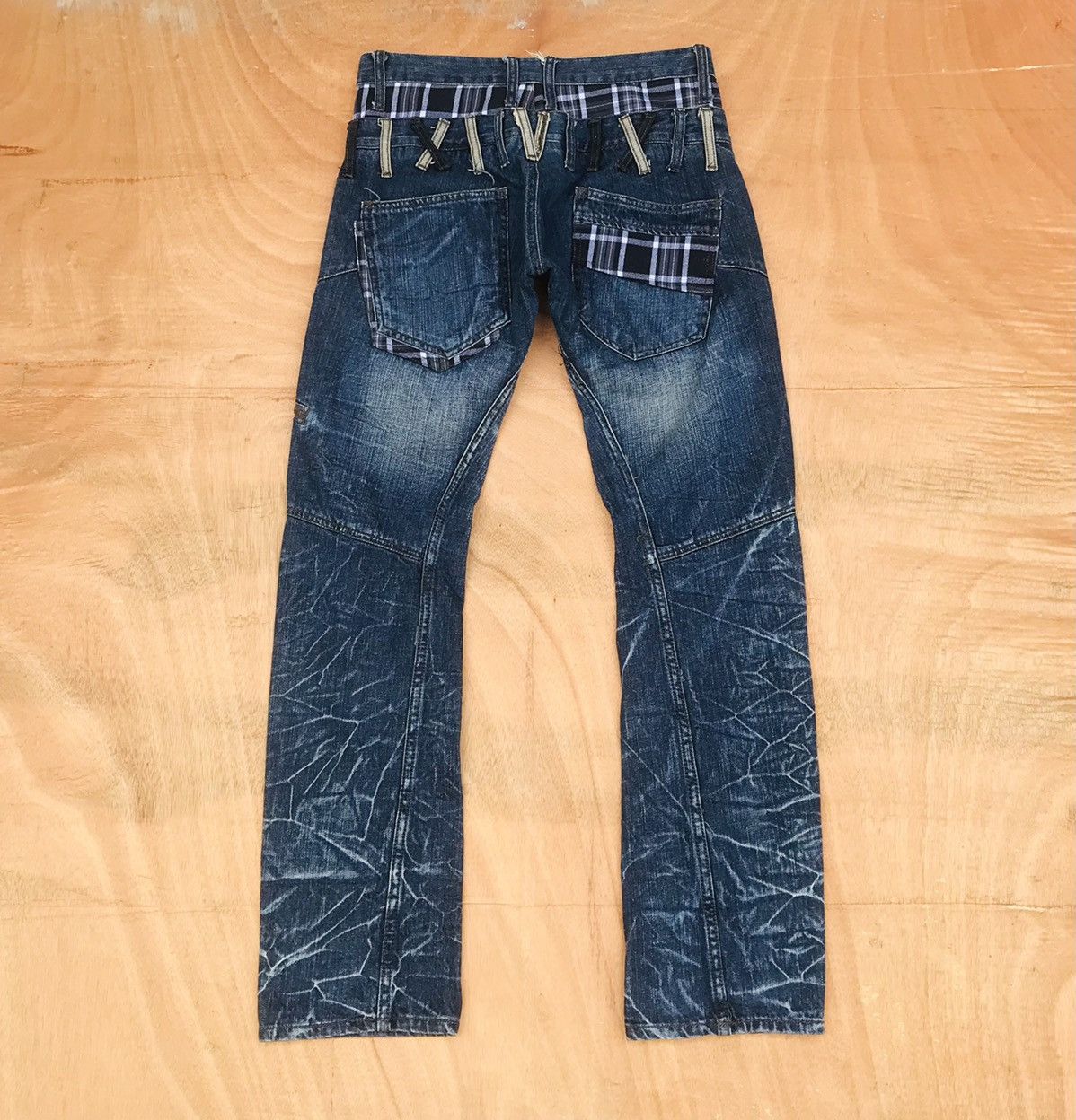 Japanese Brand Nylaus Thunderstorm flash mark zipper double waist Size US 29 - 7 Thumbnail